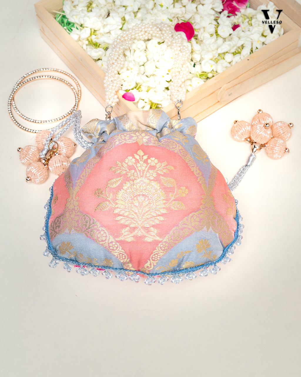 Ismara Pastel Bloom Potli Bag