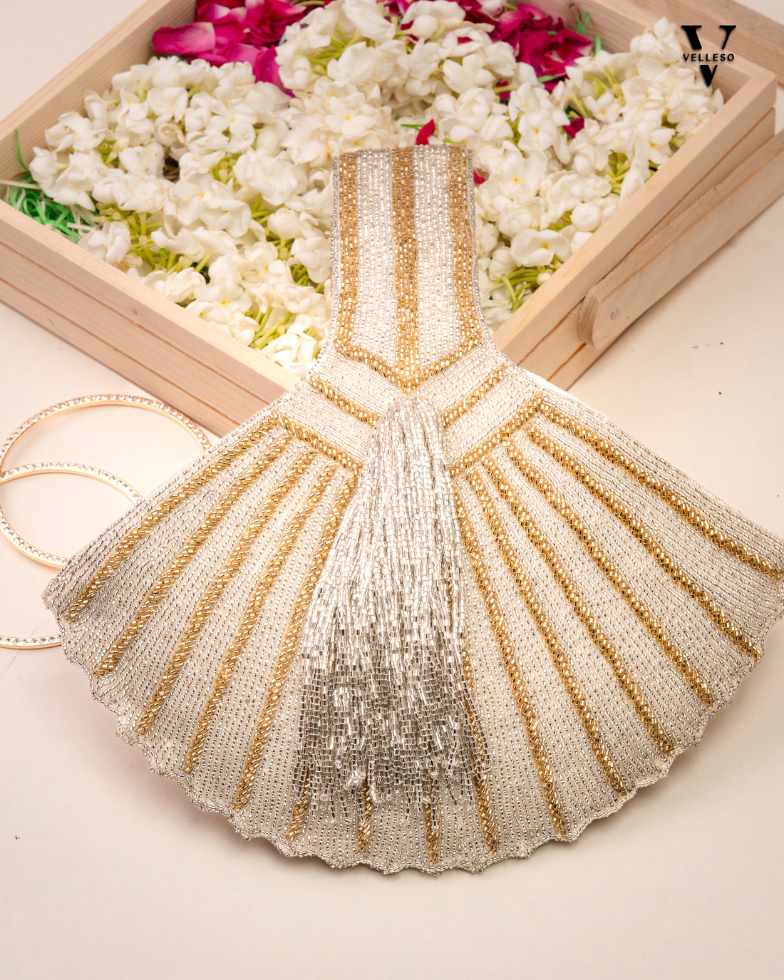 Sierra Fan-Tail Beaded Bag