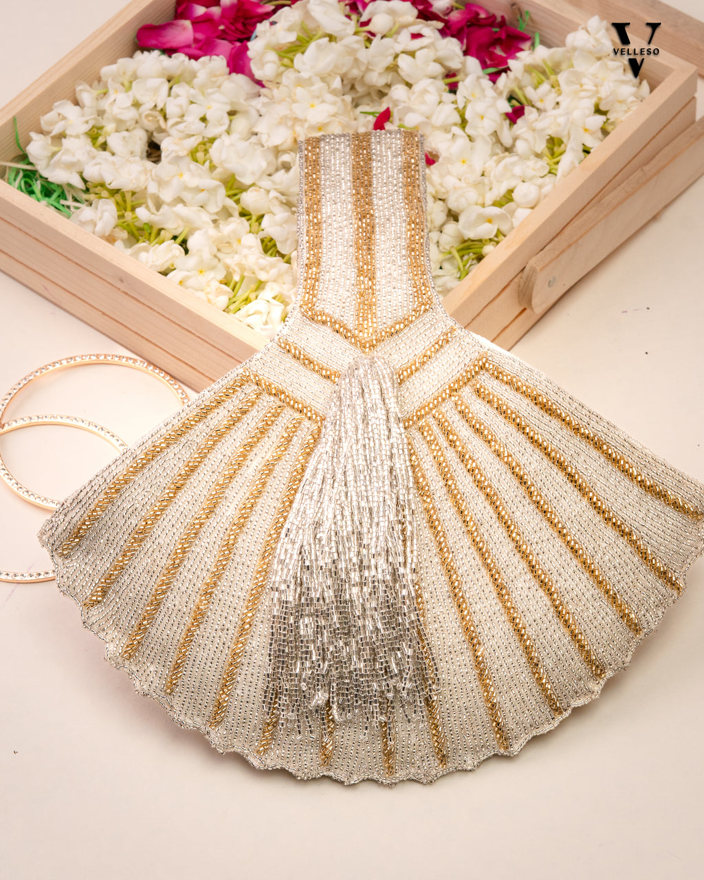 Sierra Fan-Tail Beaded Bag