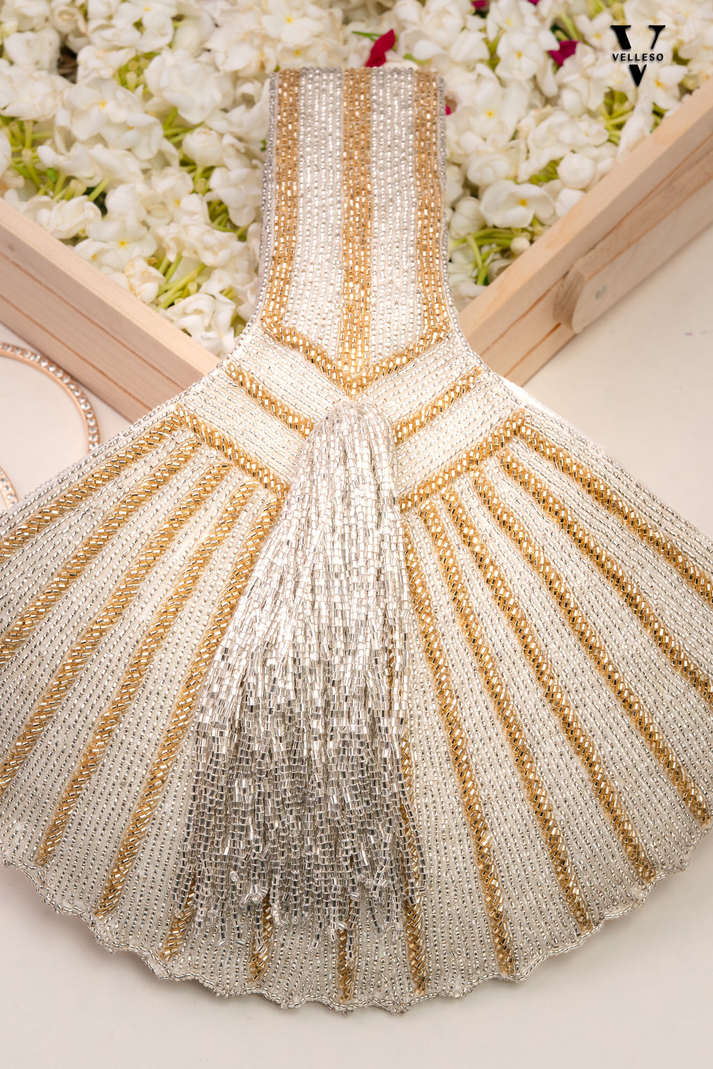 Sierra Fan-Tail Beaded Bag