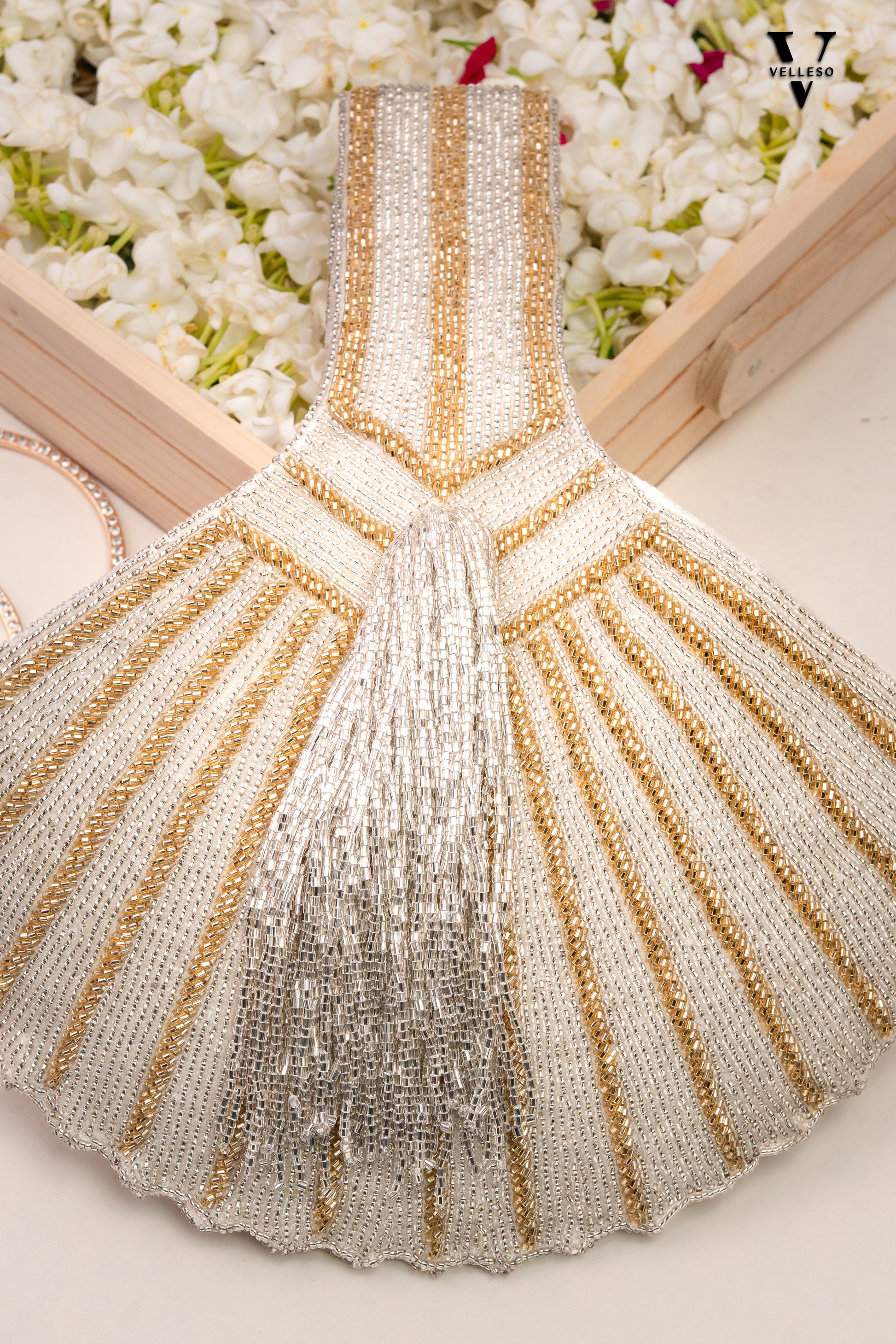 Sierra Fan-Tail Beaded Bag