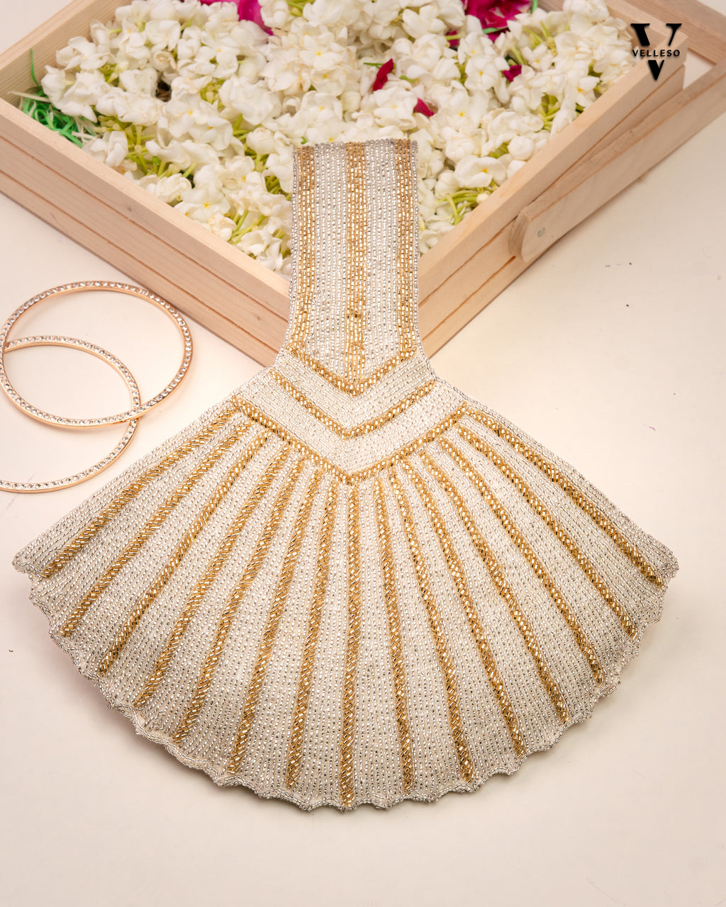 Sierra Fan-Tail Beaded Bag