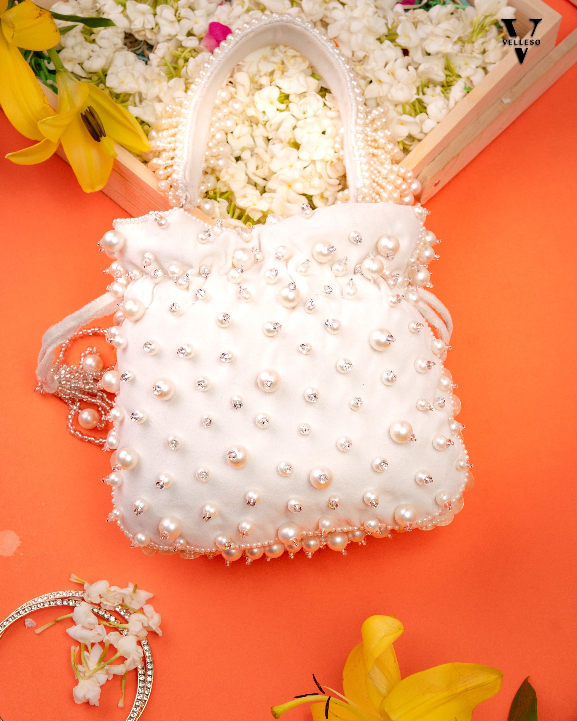 Ivoree Cascade Beaded Potli Bag
