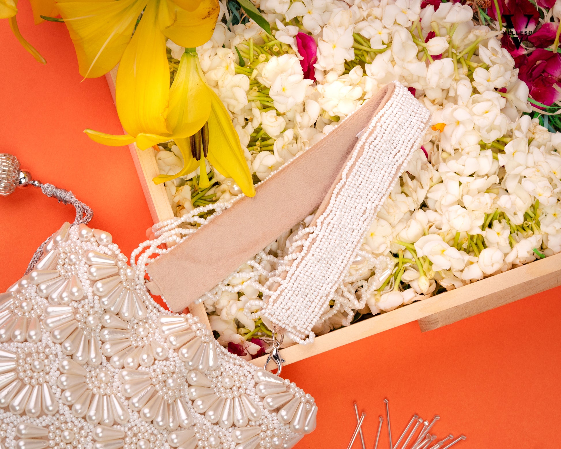 Ivory Tides Beaded Fringe Bag