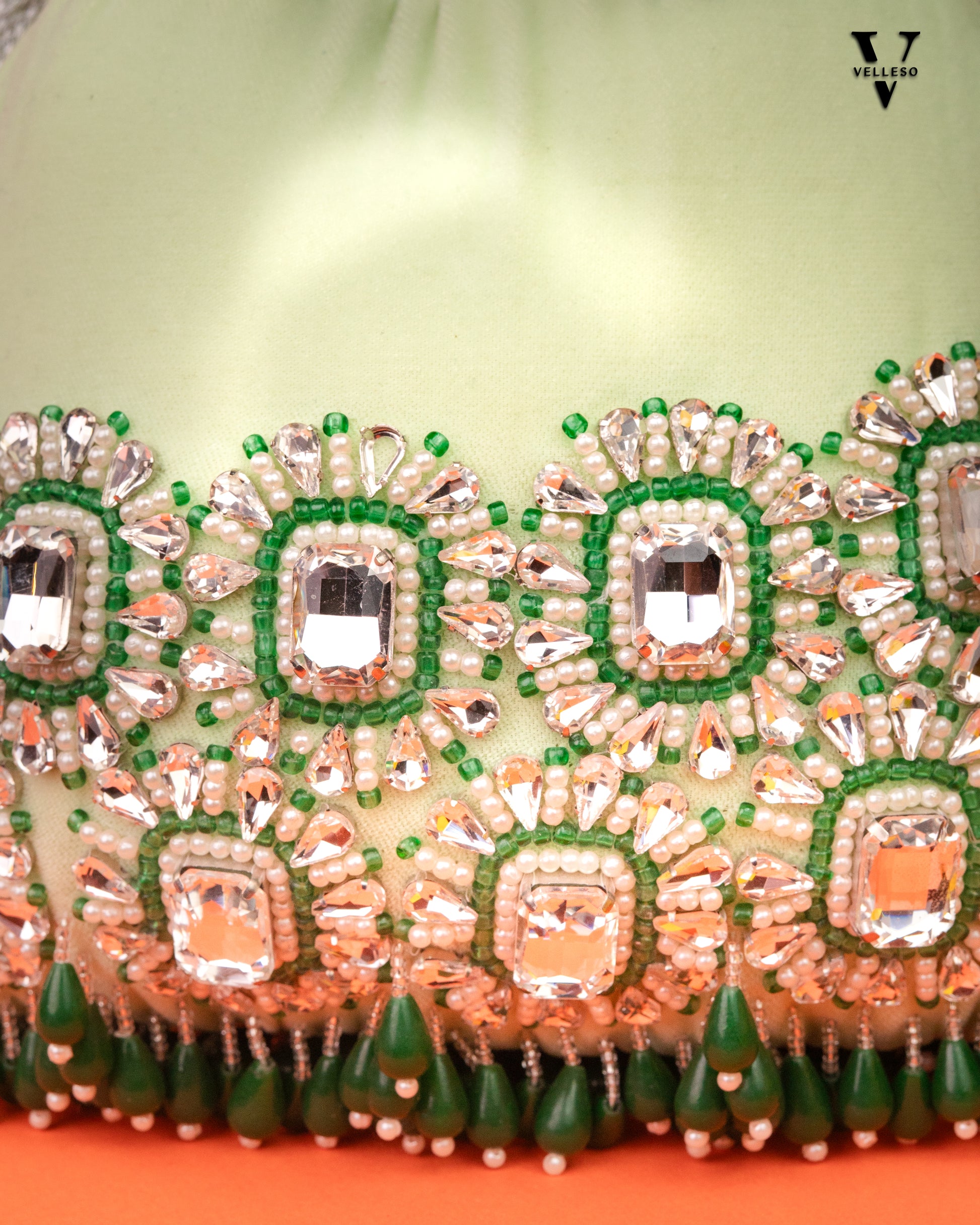 Ameera Velvet Emerald Potli