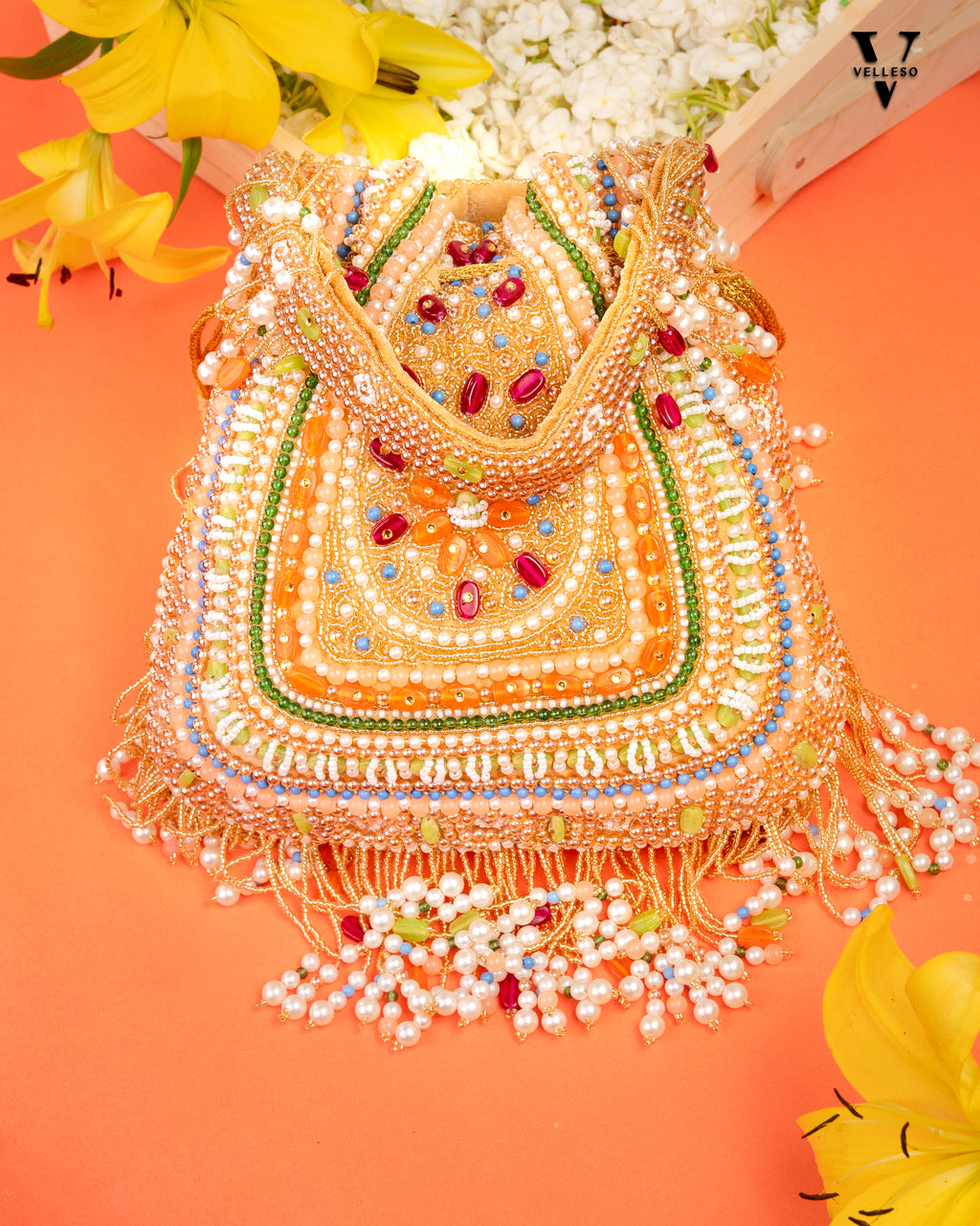 Amber Shahi – Handcrafted Royal Velvet Potli Bag
