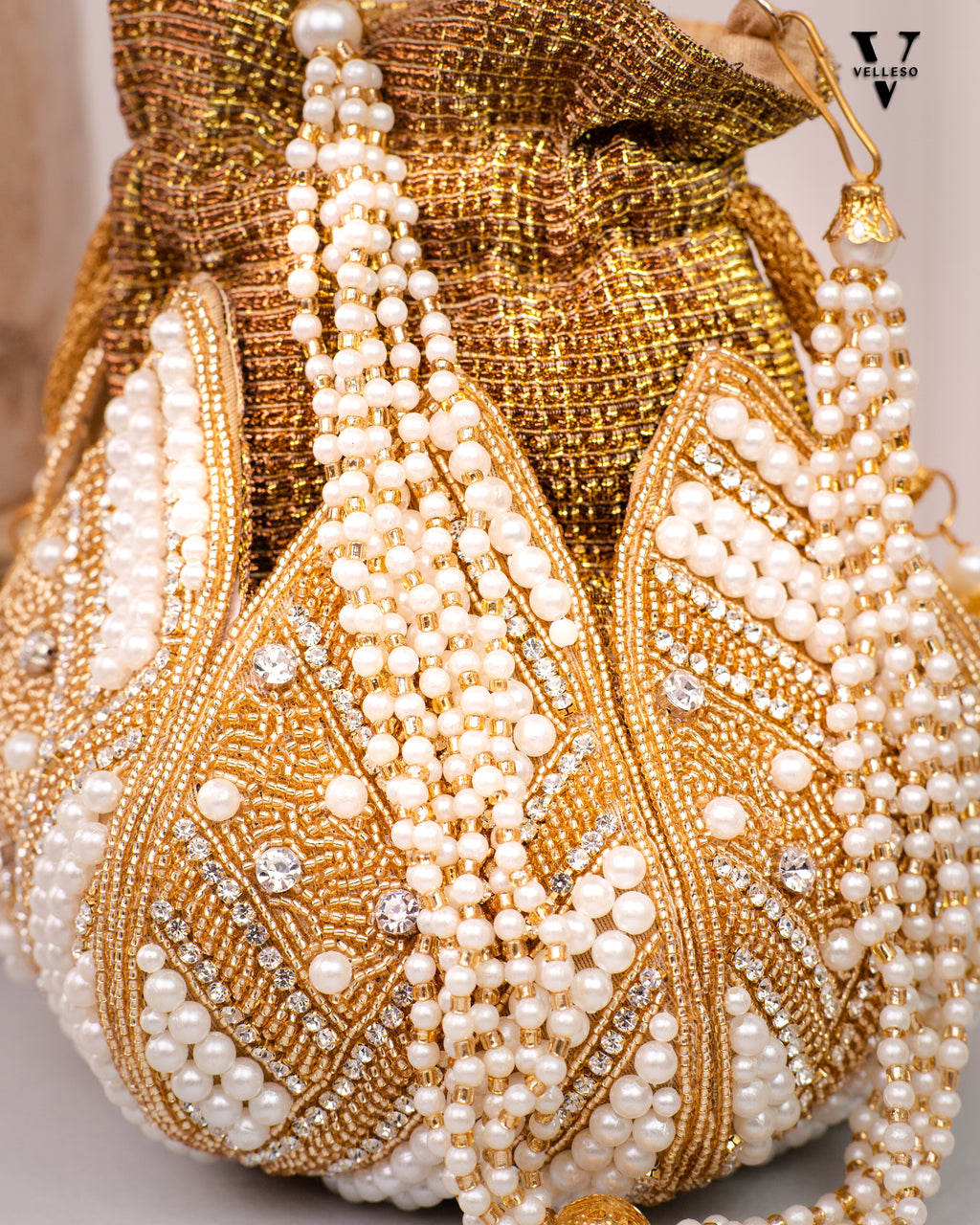Golden Empress Lotus Potli
