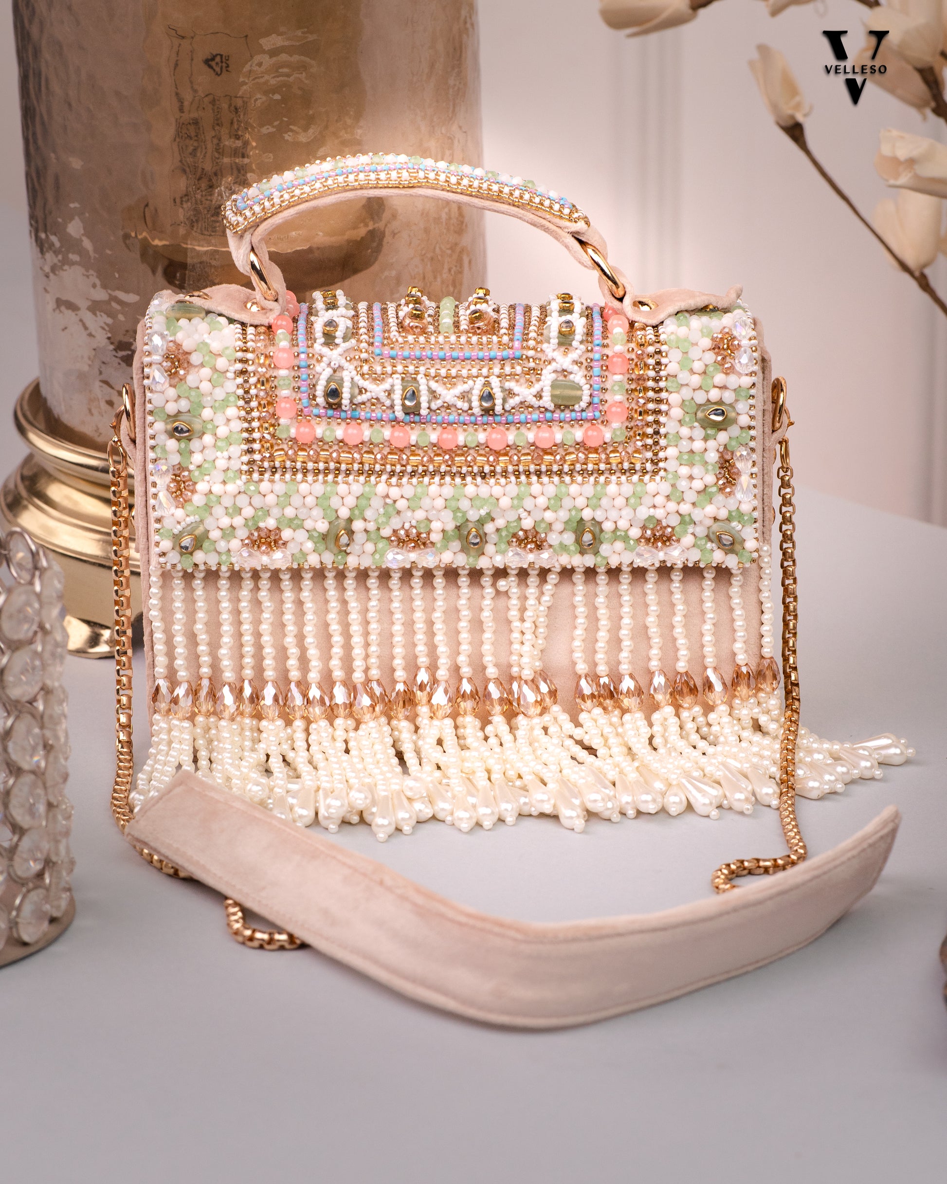 Celeste Cascade Fringe Bag