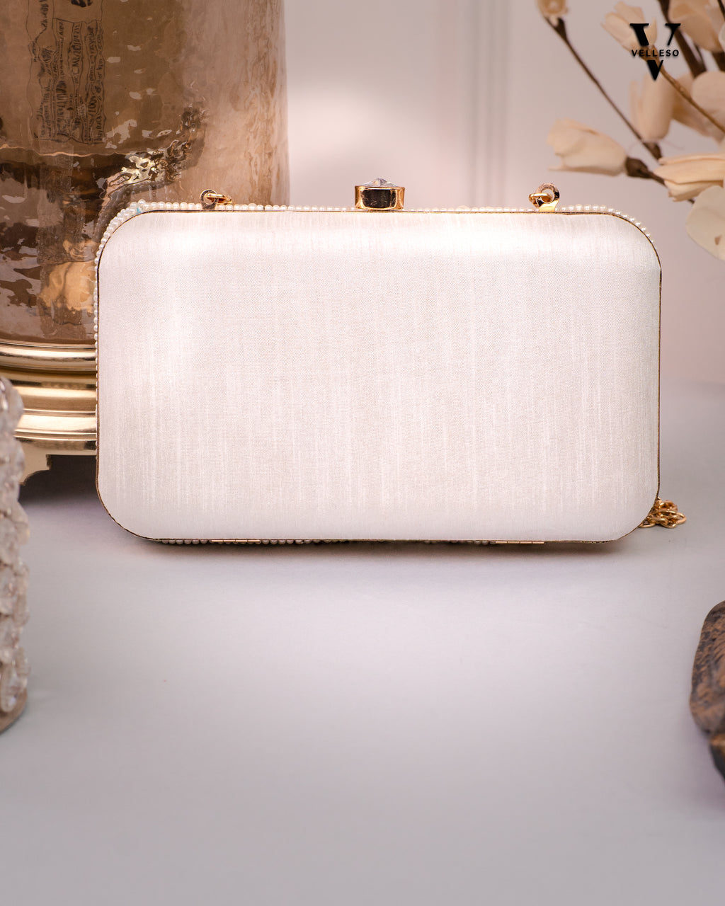 Lyra Pearl Shimmer Clutch