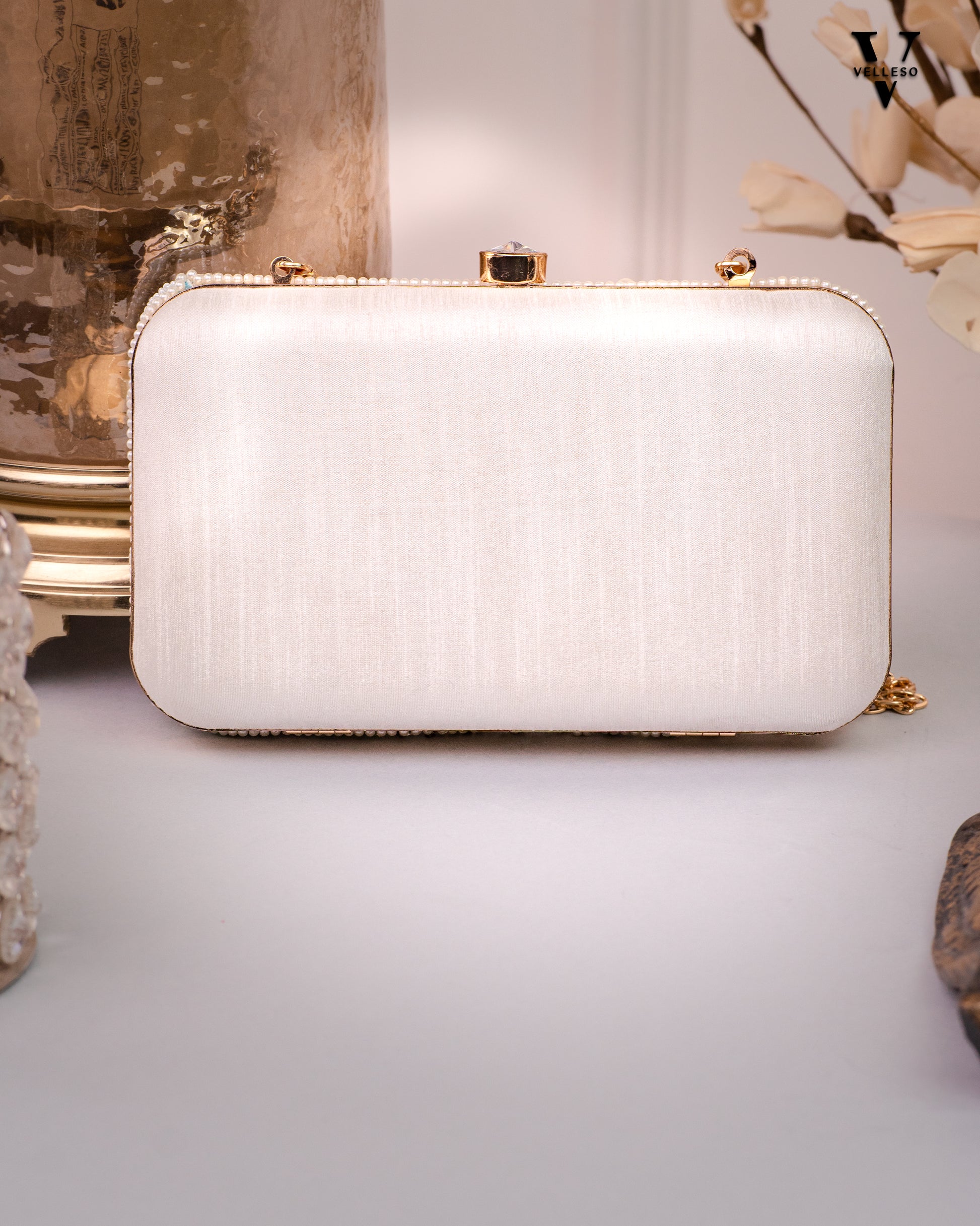 Lyra Pearl Shimmer Clutch
