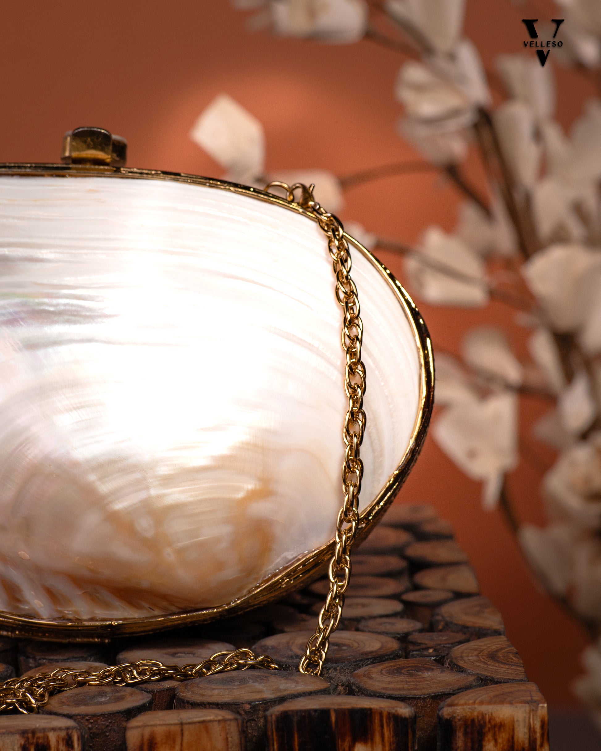 Aurira Oval MOP Clutch Bag