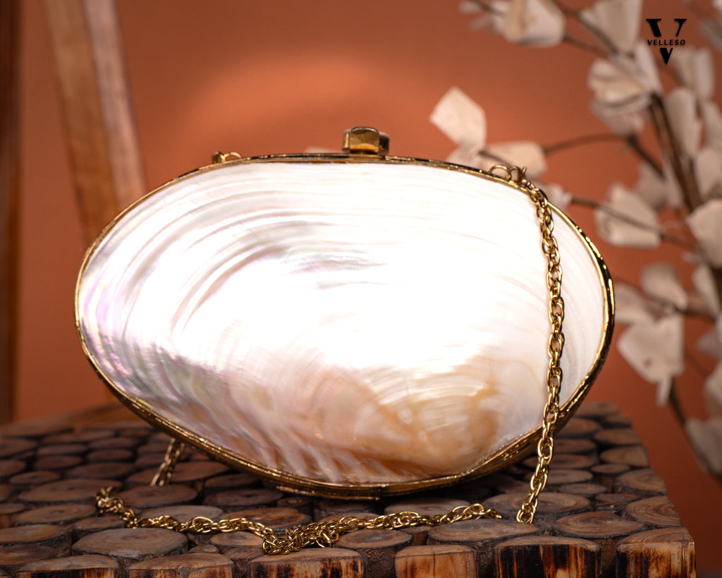 Aurira Oval MOP Clutch Bag