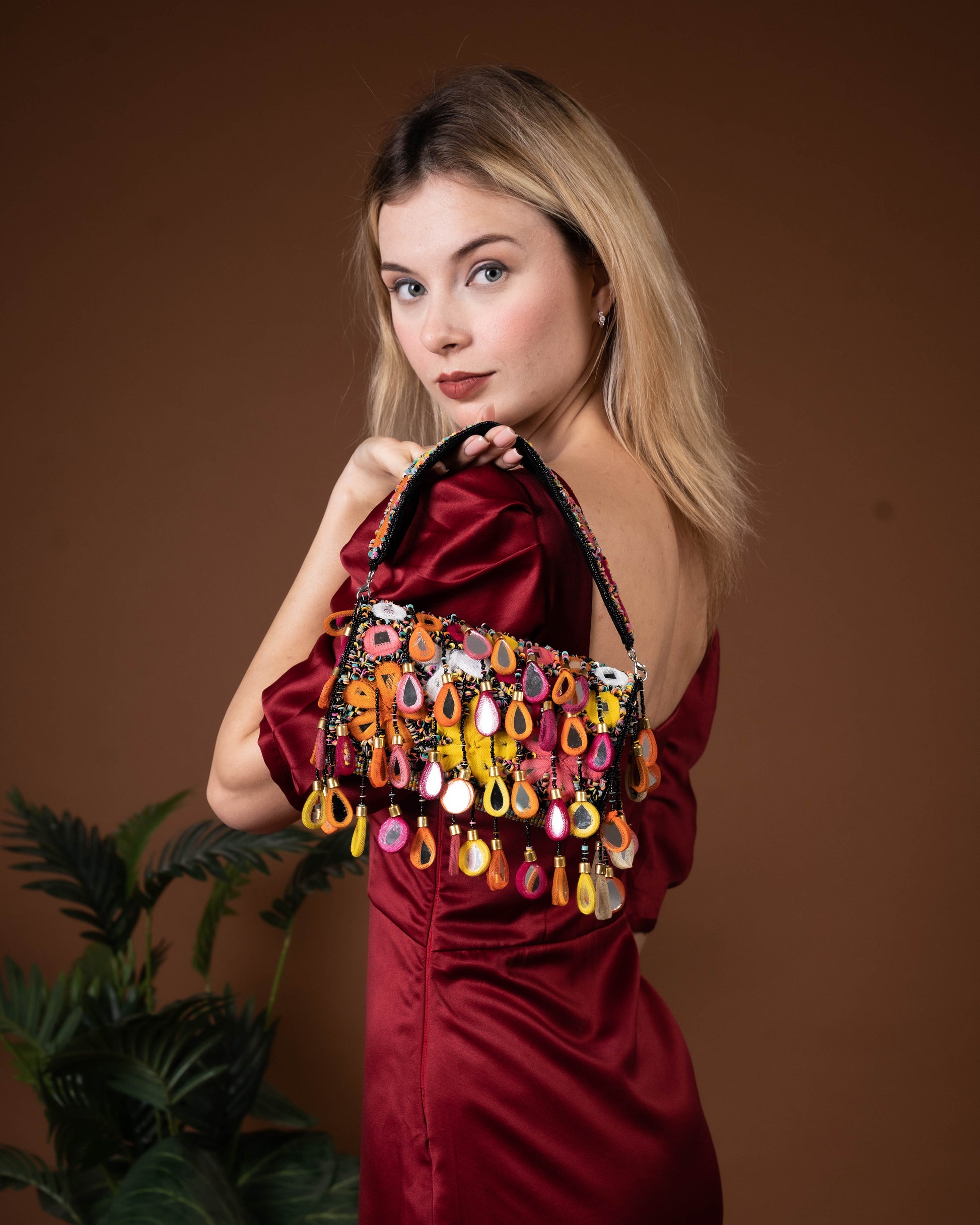 Maharani Rasrang Embellished Flap Bag