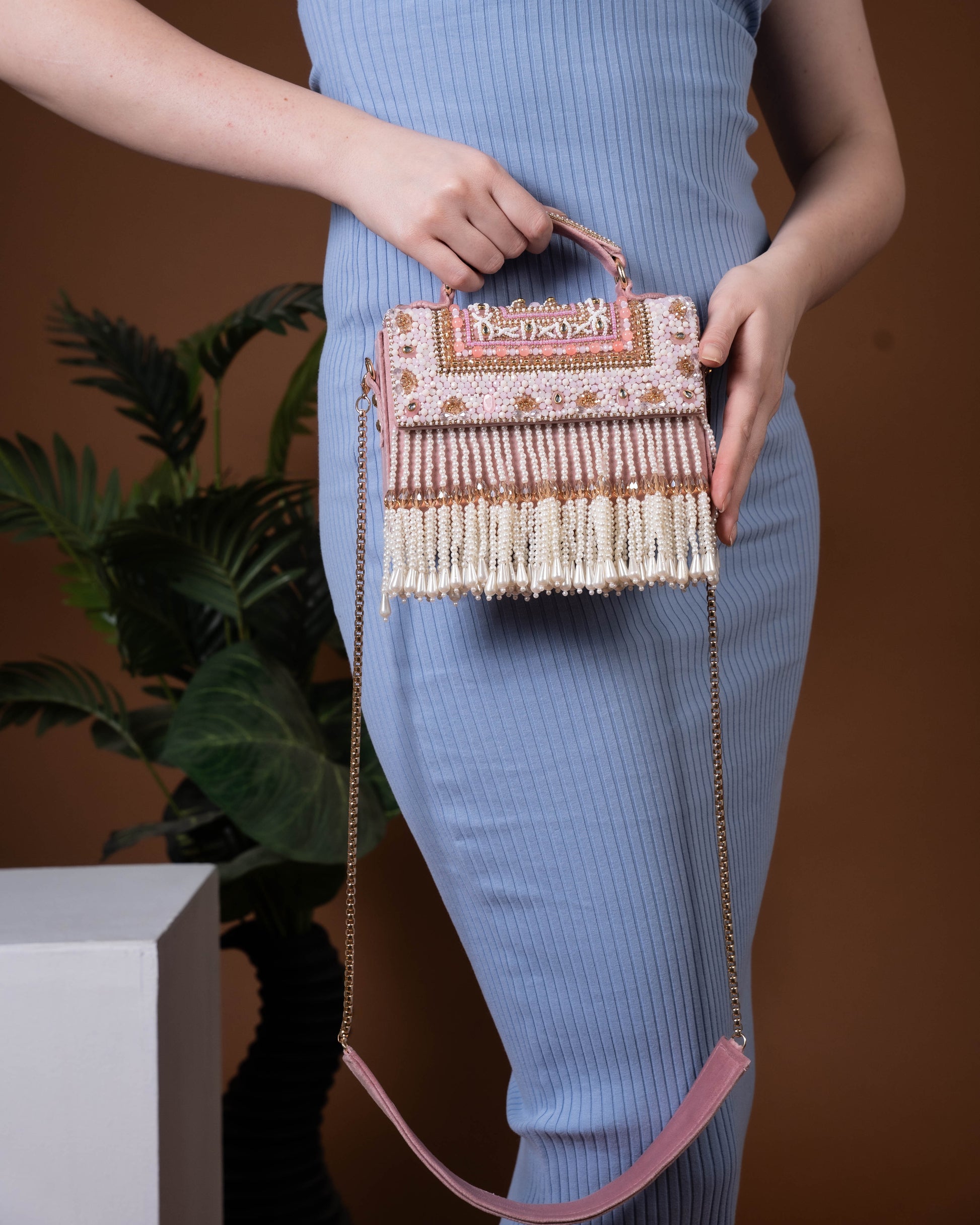 Celeste Cascade Fringe Bag