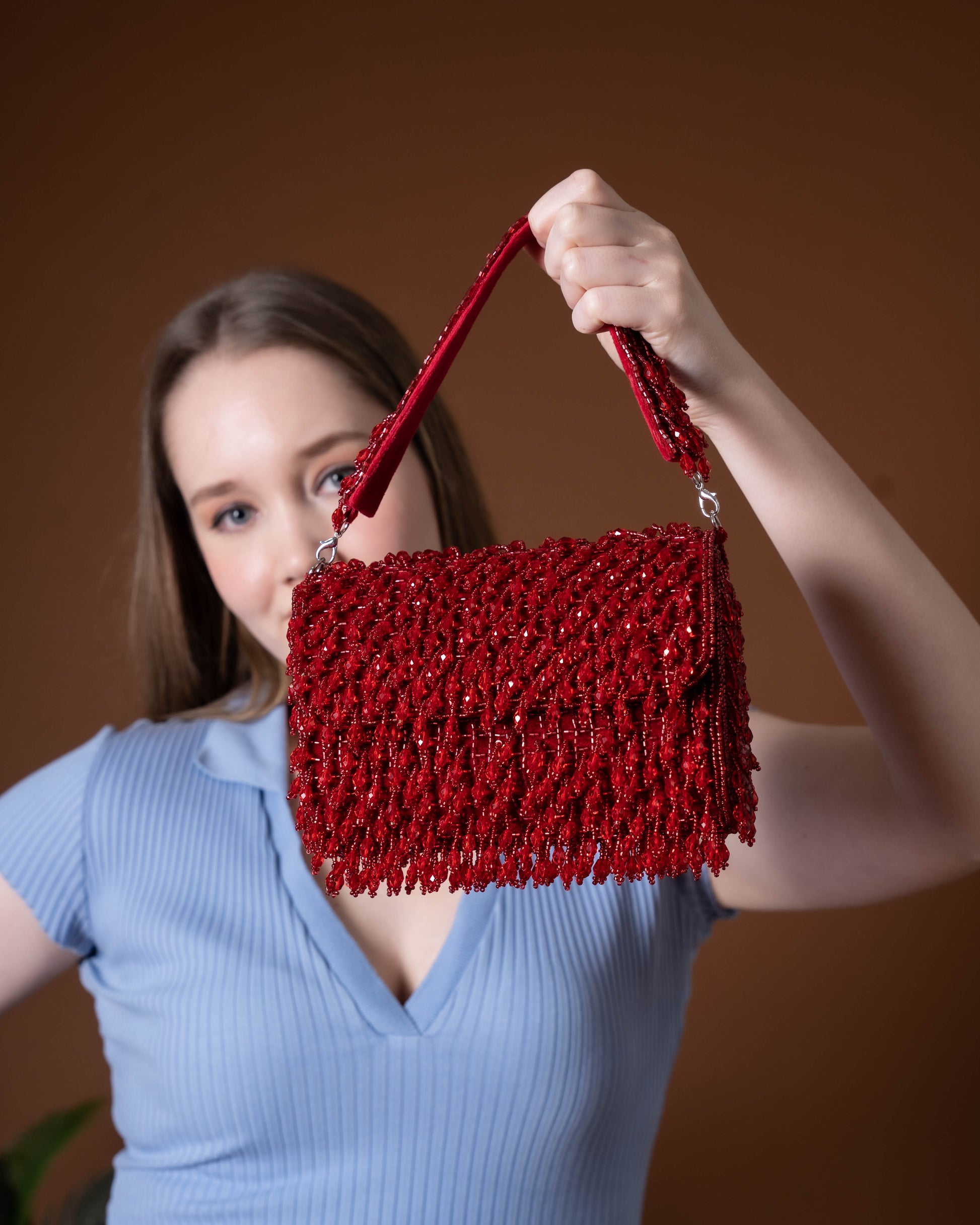 Noir Cascade Beaded Purse – Velleso Luxe Edit