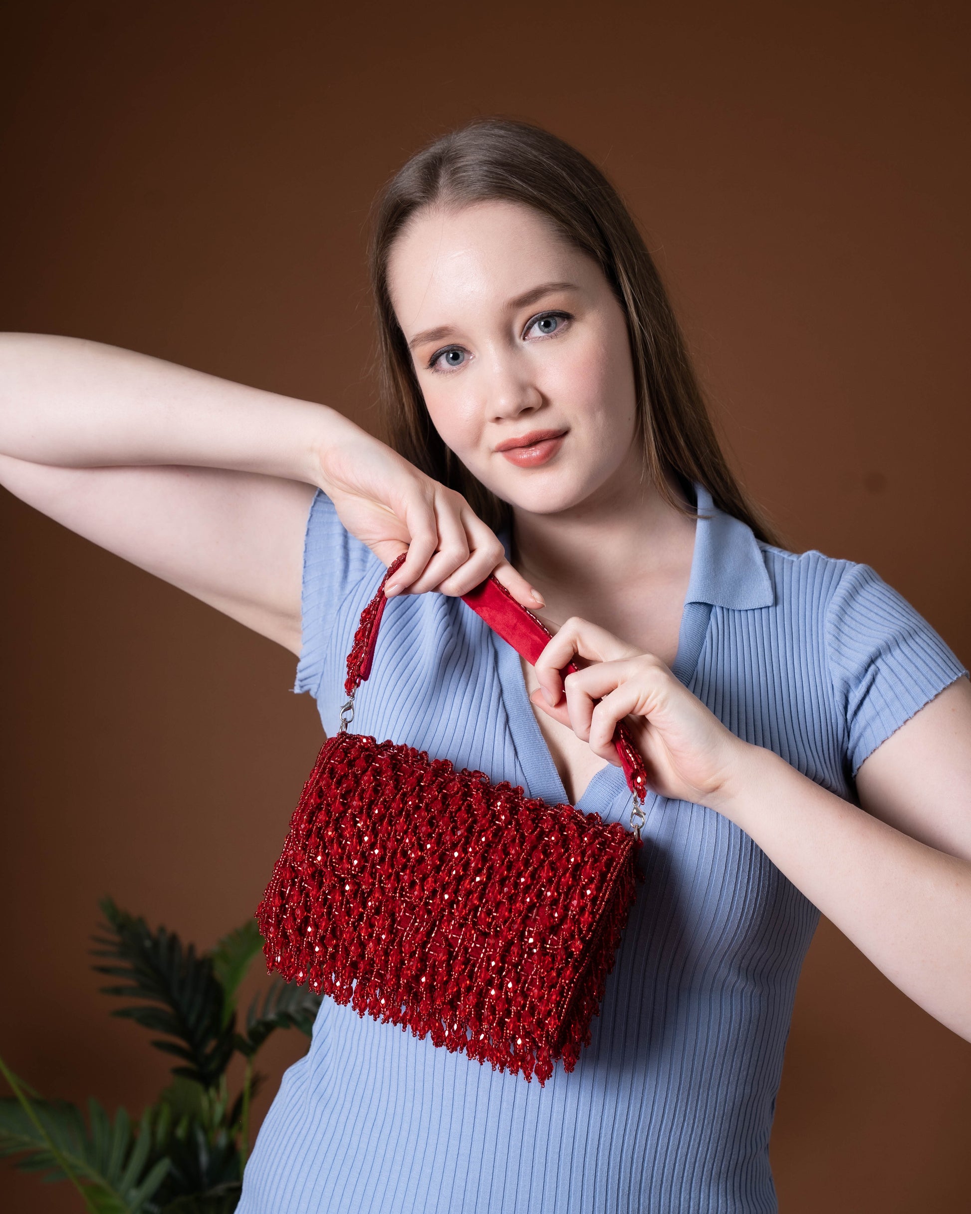 Noir Cascade Beaded Purse – Velleso Luxe Edit