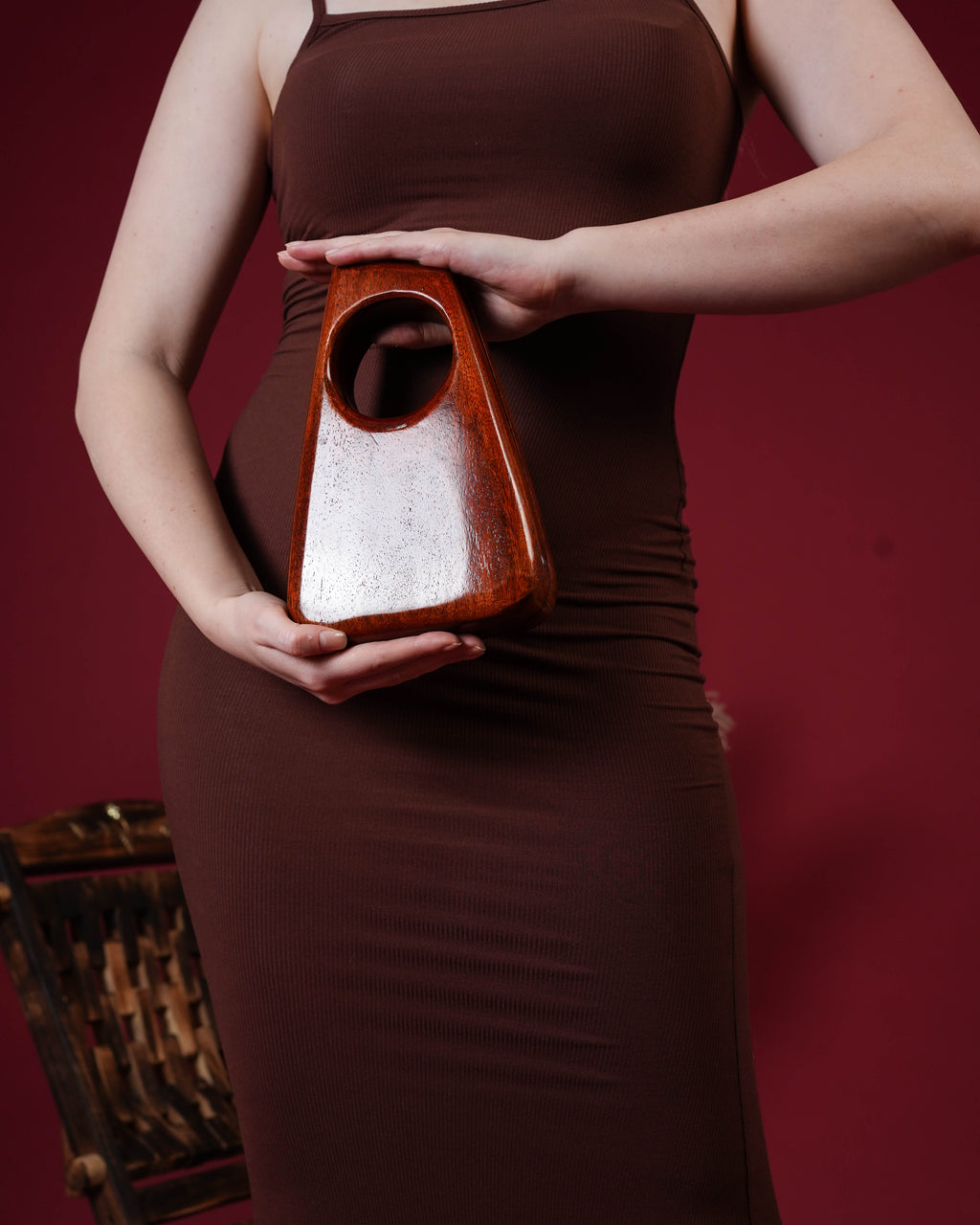 Arbour Arc Wooden Clutch