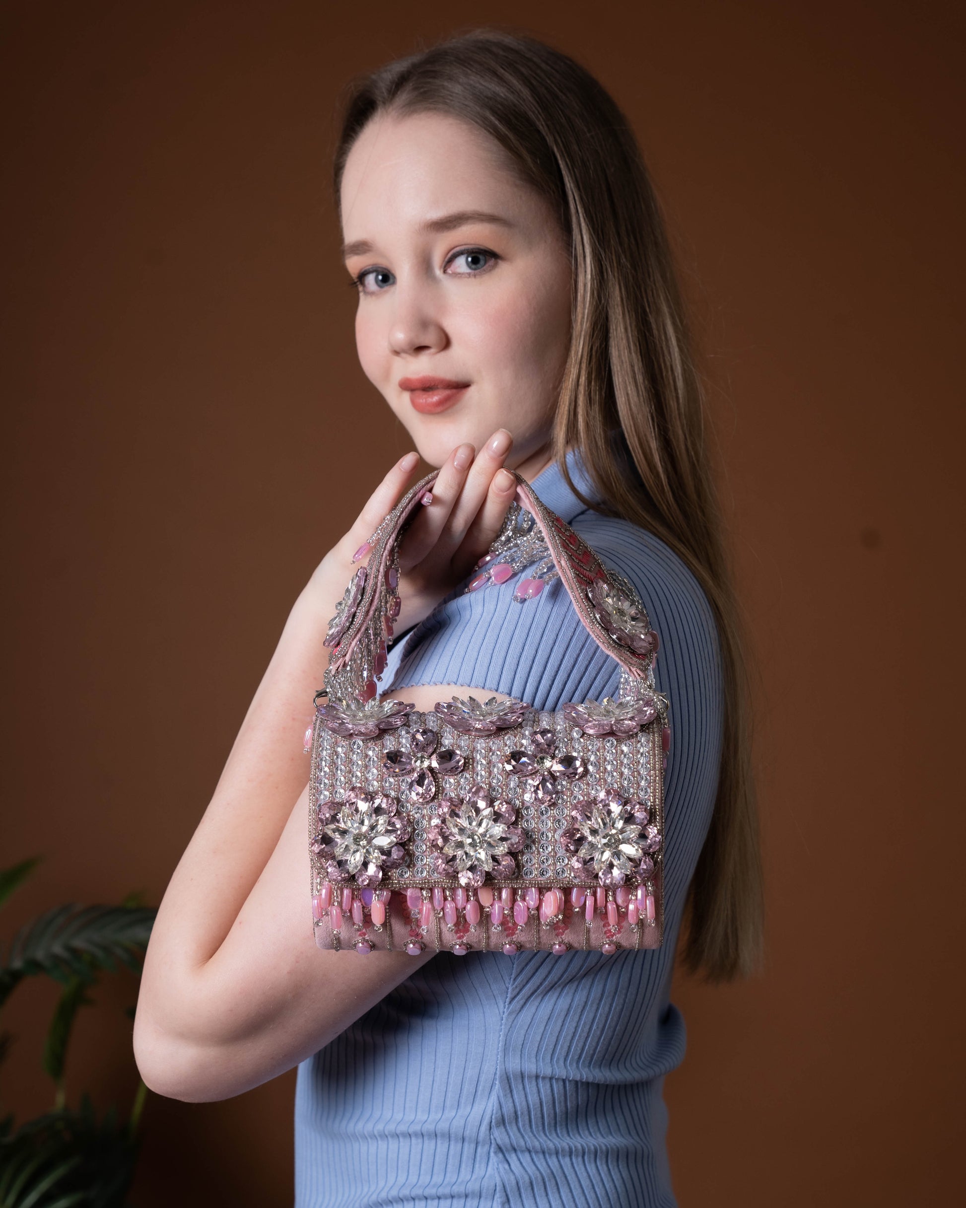 Lunara Bloom Crystal Bag