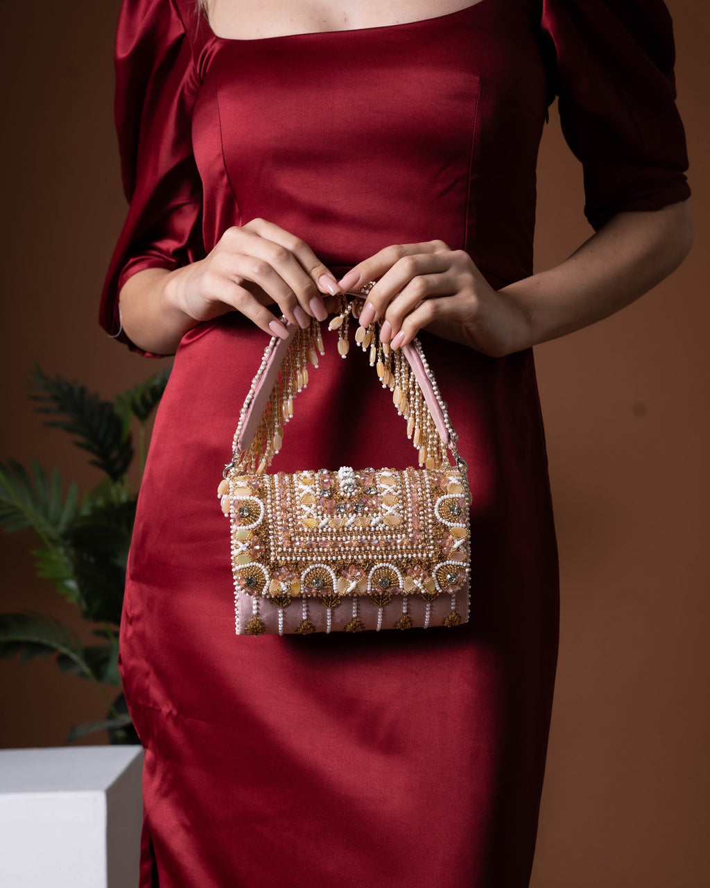 Seyra Soleil Beaded Flap Bag