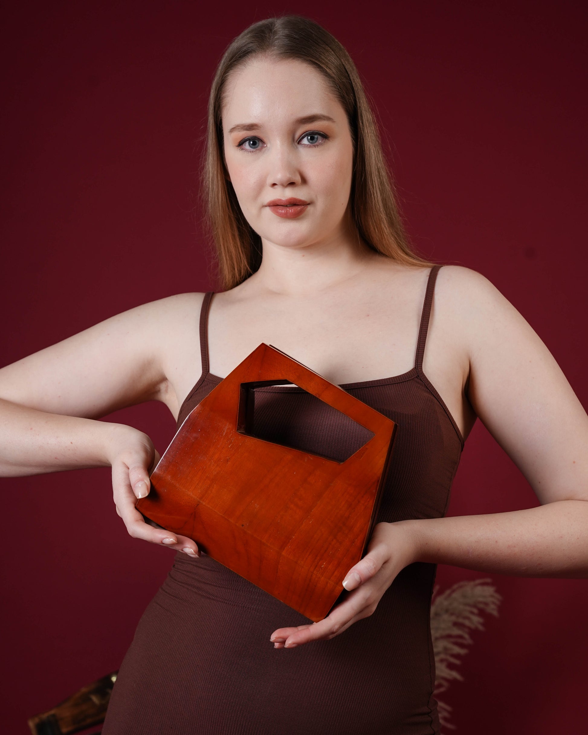 Koya Prism Wooden Clutch