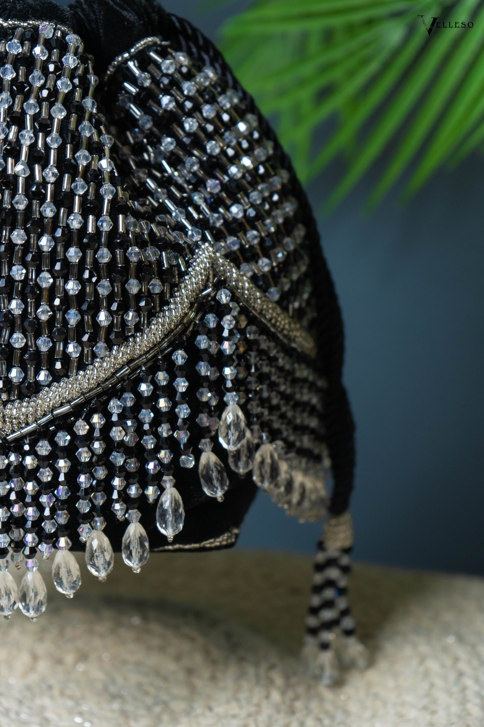 Elira Crystal Fringe Potli