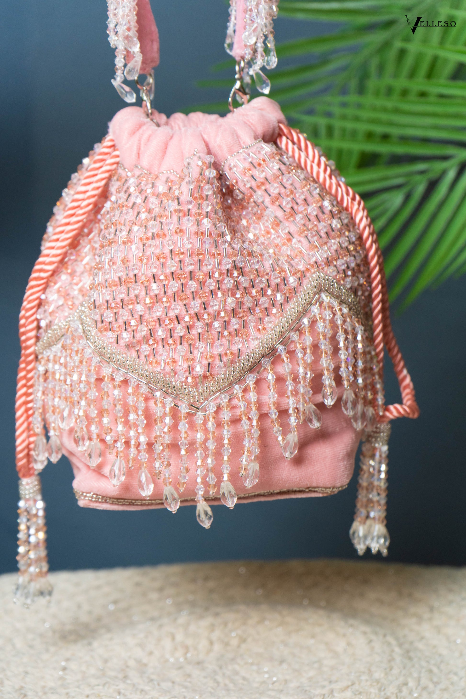 Elira Crystal Fringe Potli