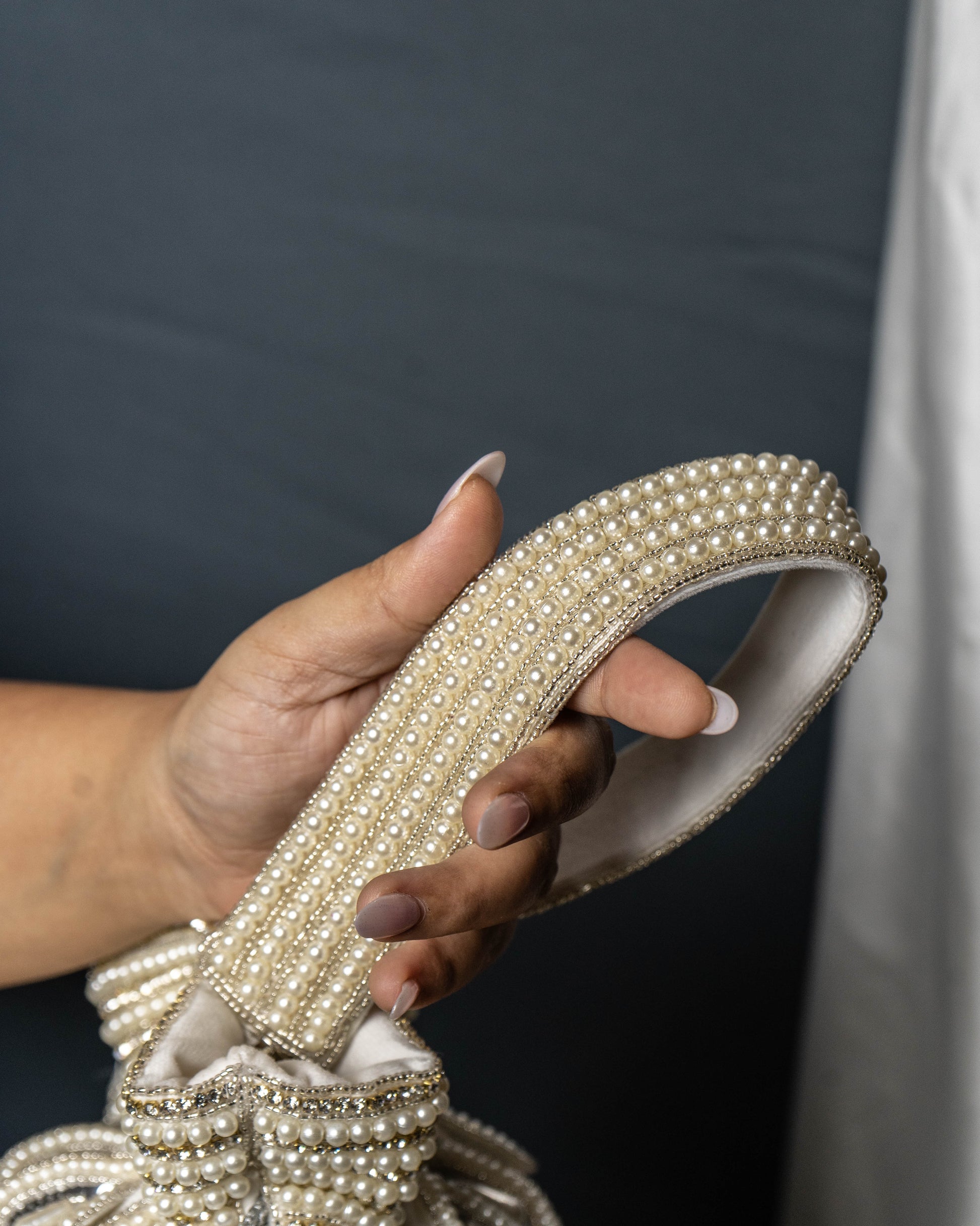 Zafrina Silver Royale Potli Bag