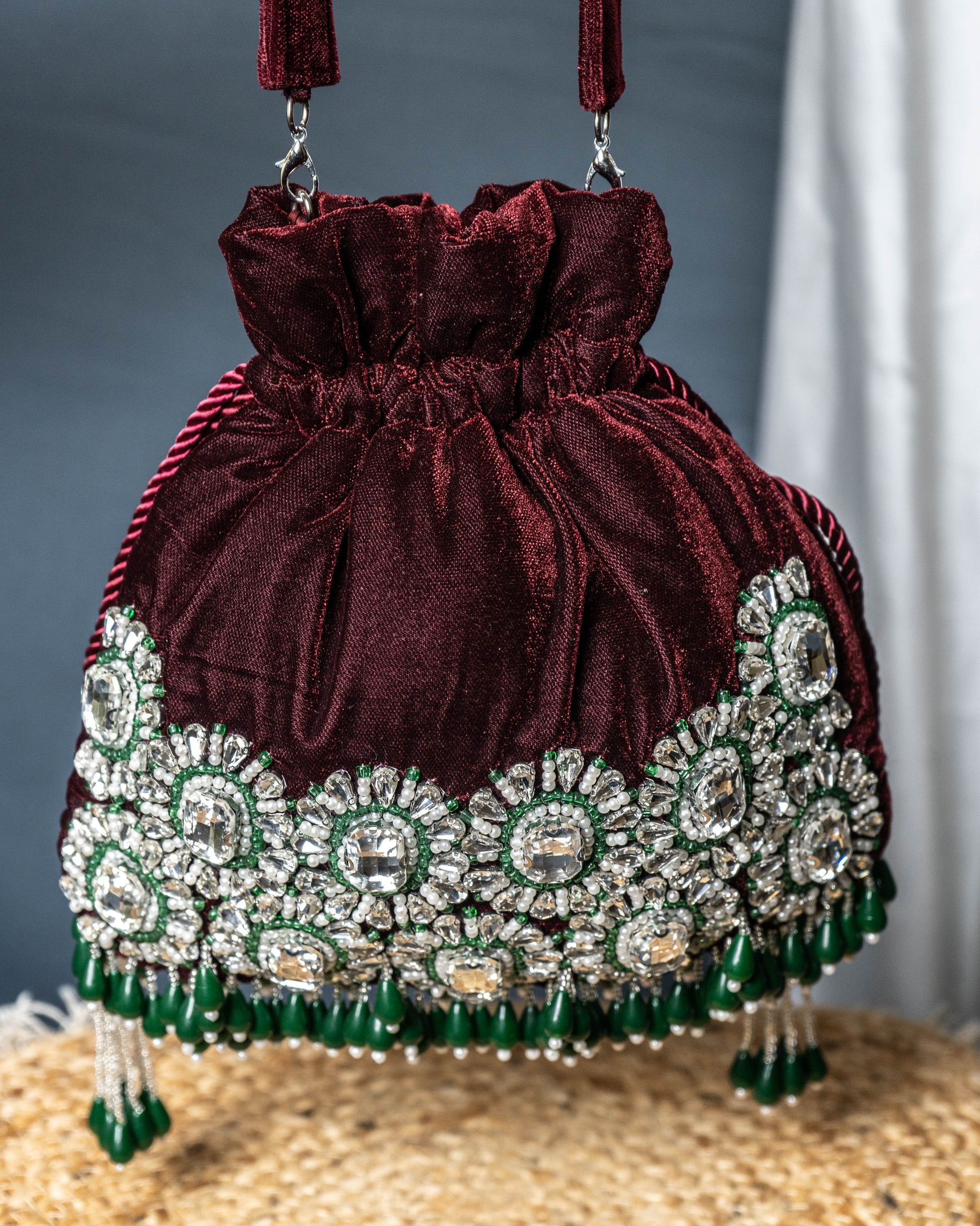 Ameera Velvet Emerald Potli