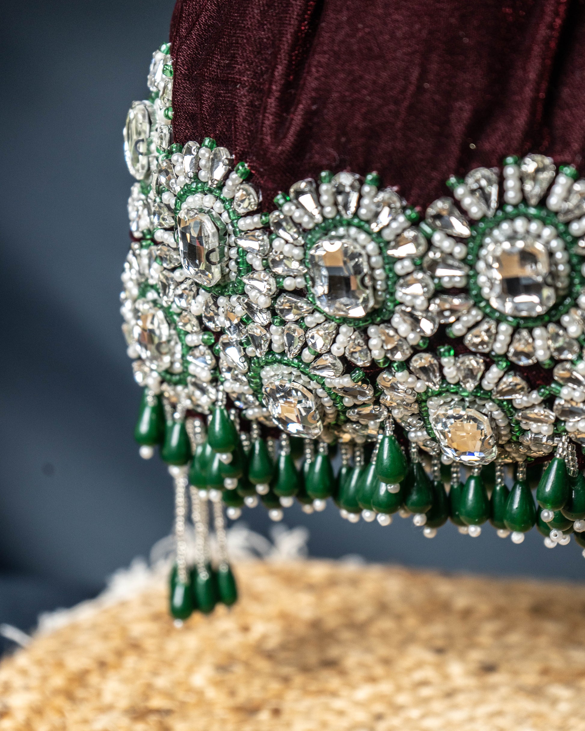 Ameera Velvet Emerald Potli