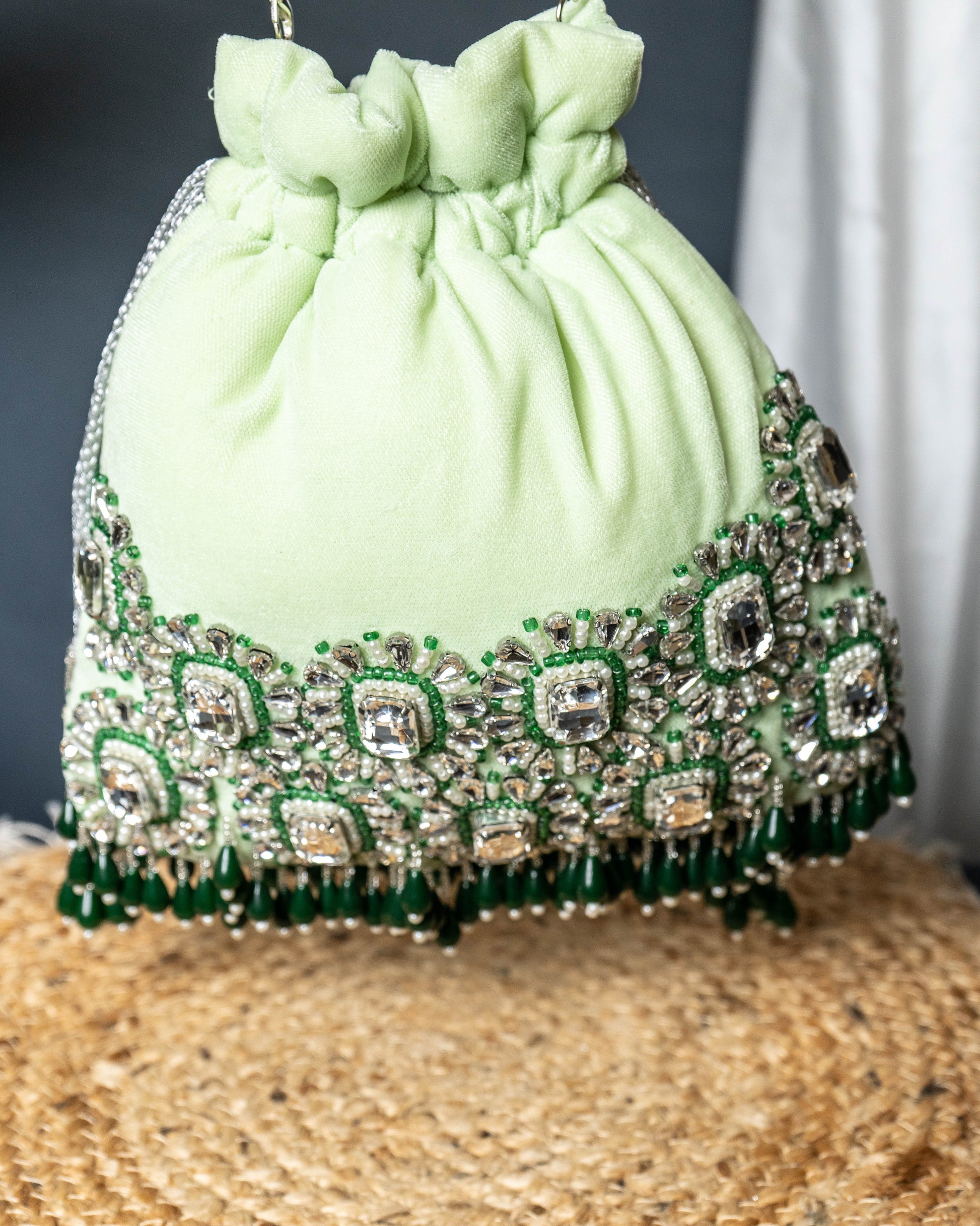 Ameera Velvet Emerald Potli