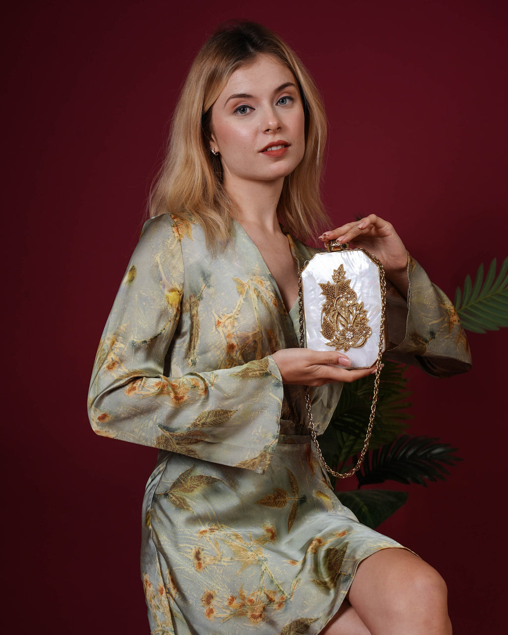 Elowen Ivory MOP Clutch