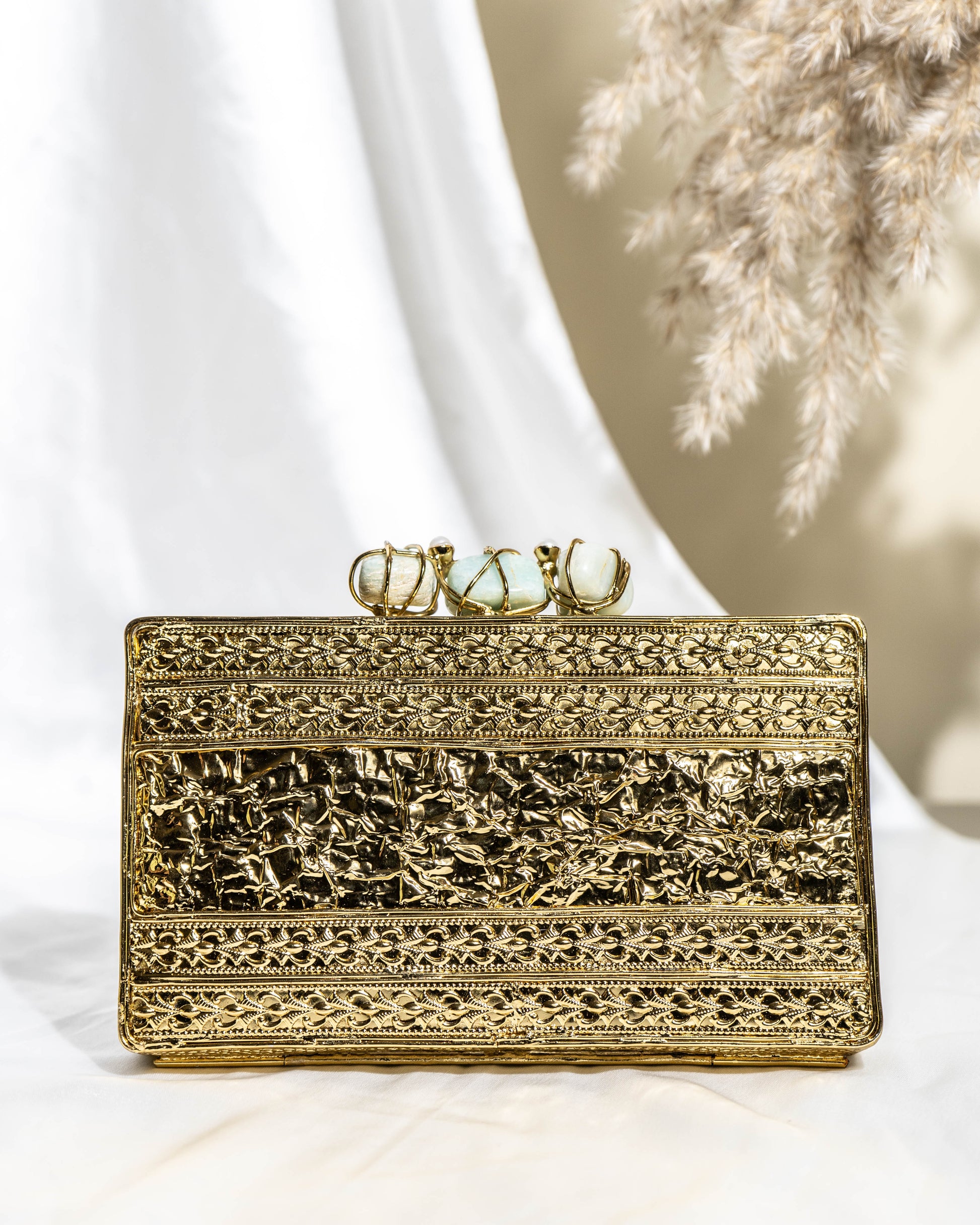 Regal Mosaic Shell Clutch