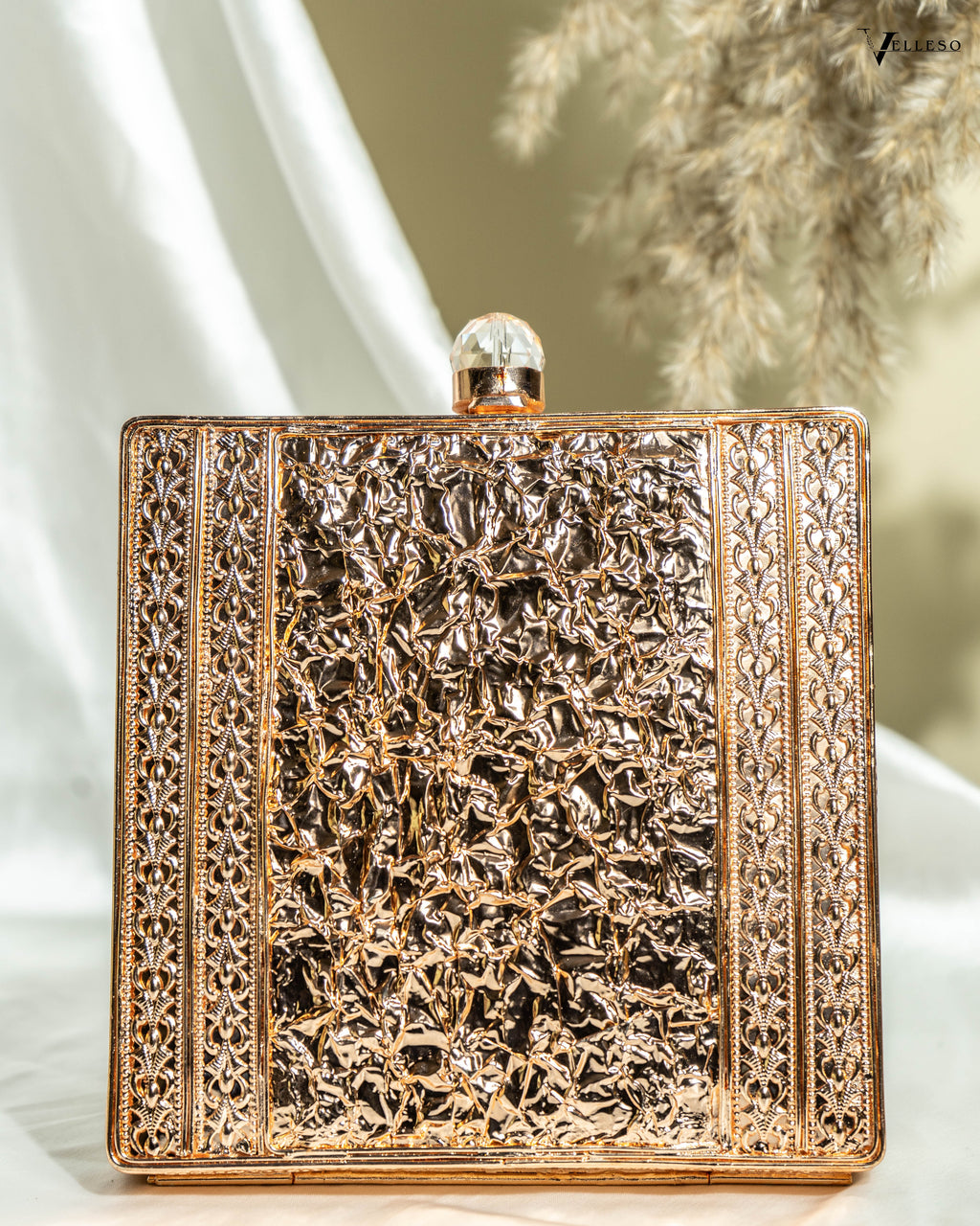 Crystal Weave Luxe Clutch