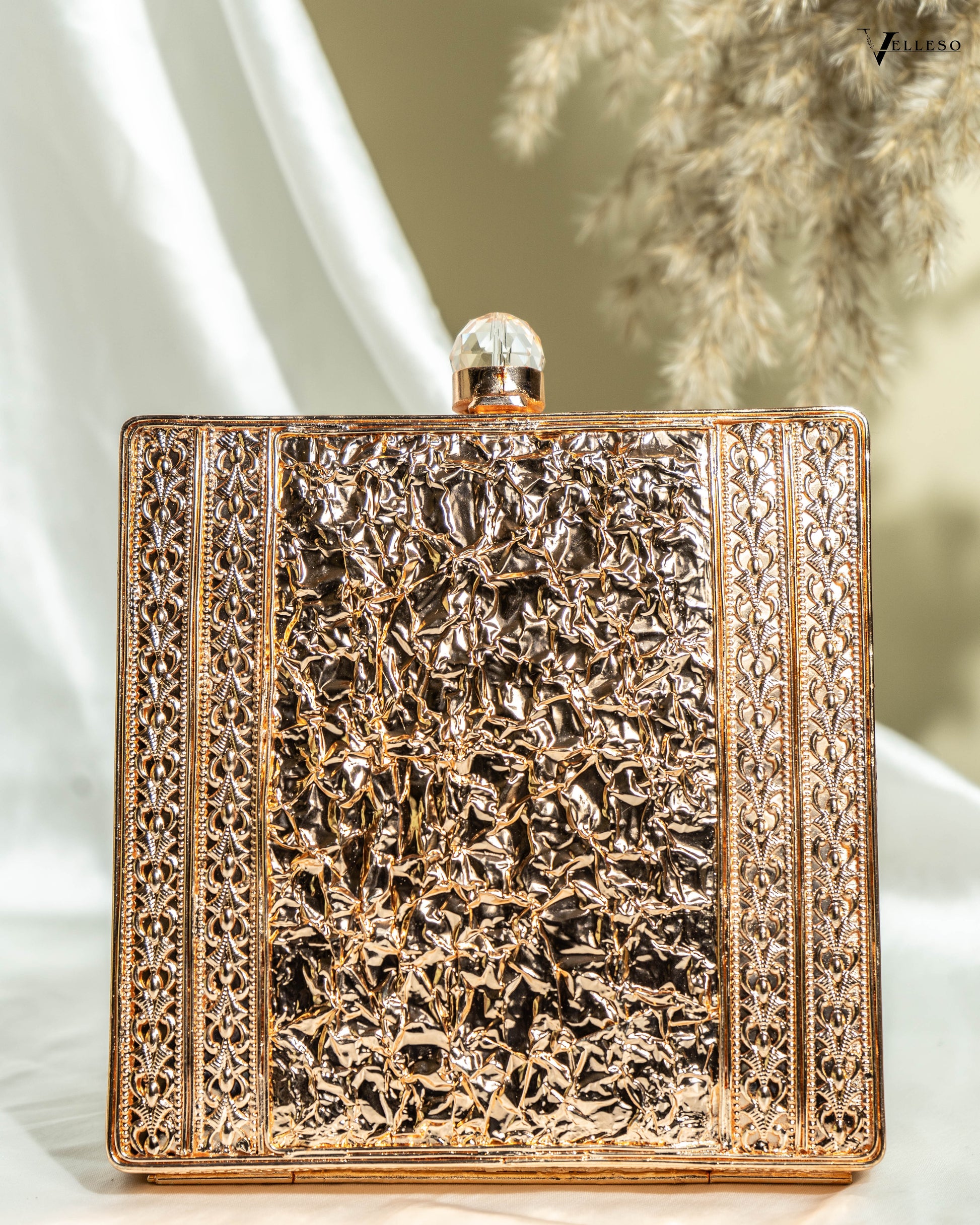 Crystal Weave Luxe Clutch