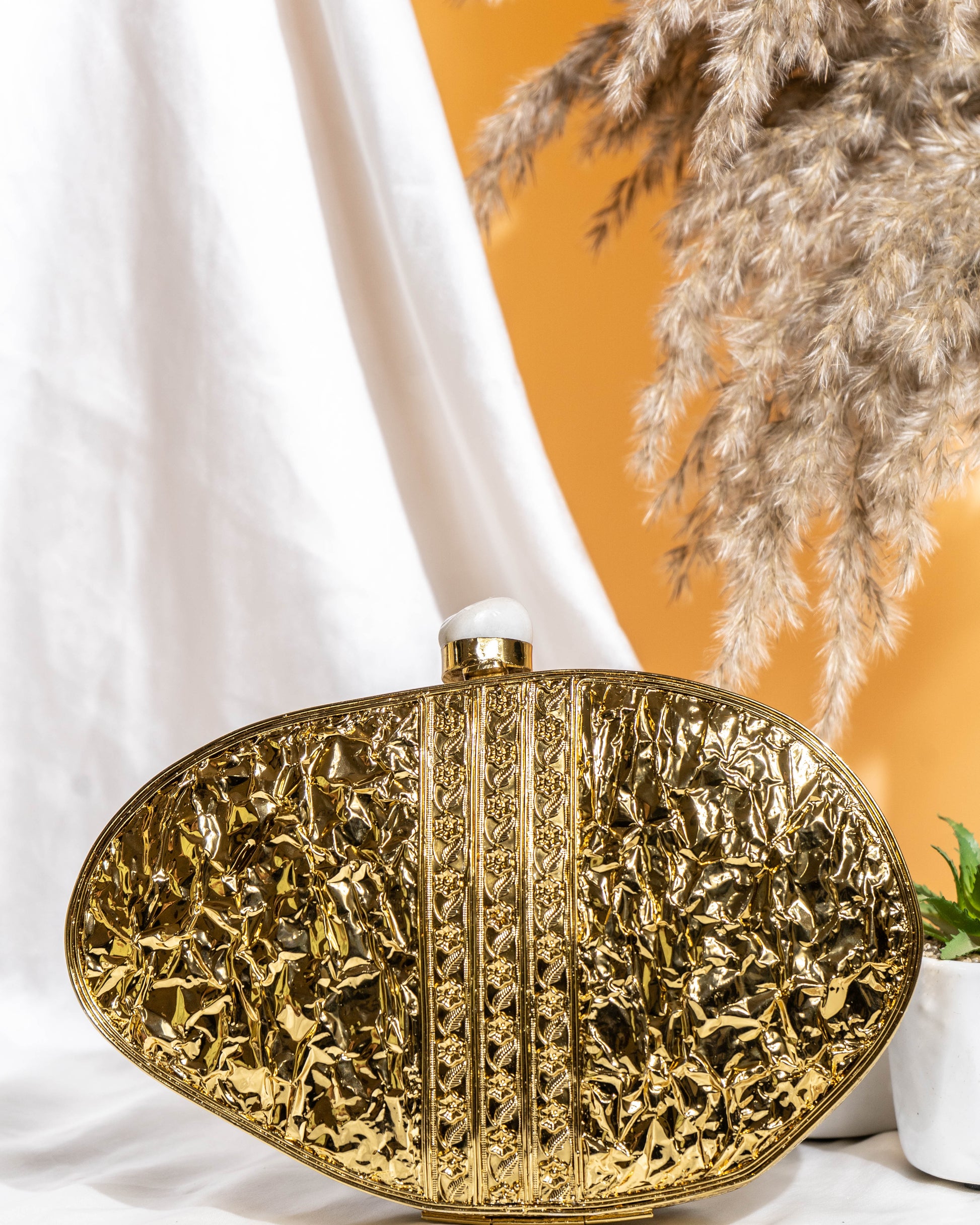 Aurira Oval MOP Clutch Bag