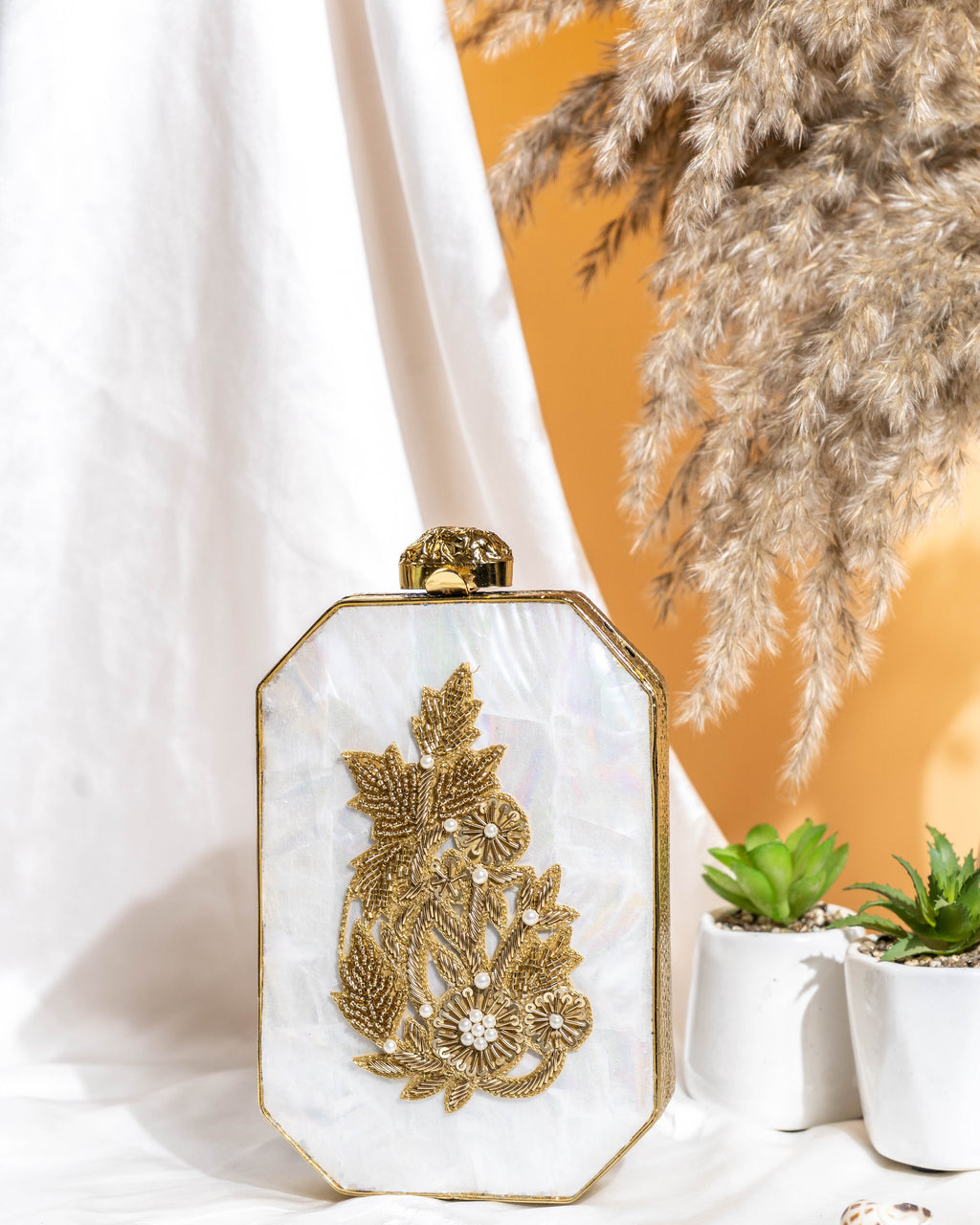 Elowen Ivory MOP Clutch