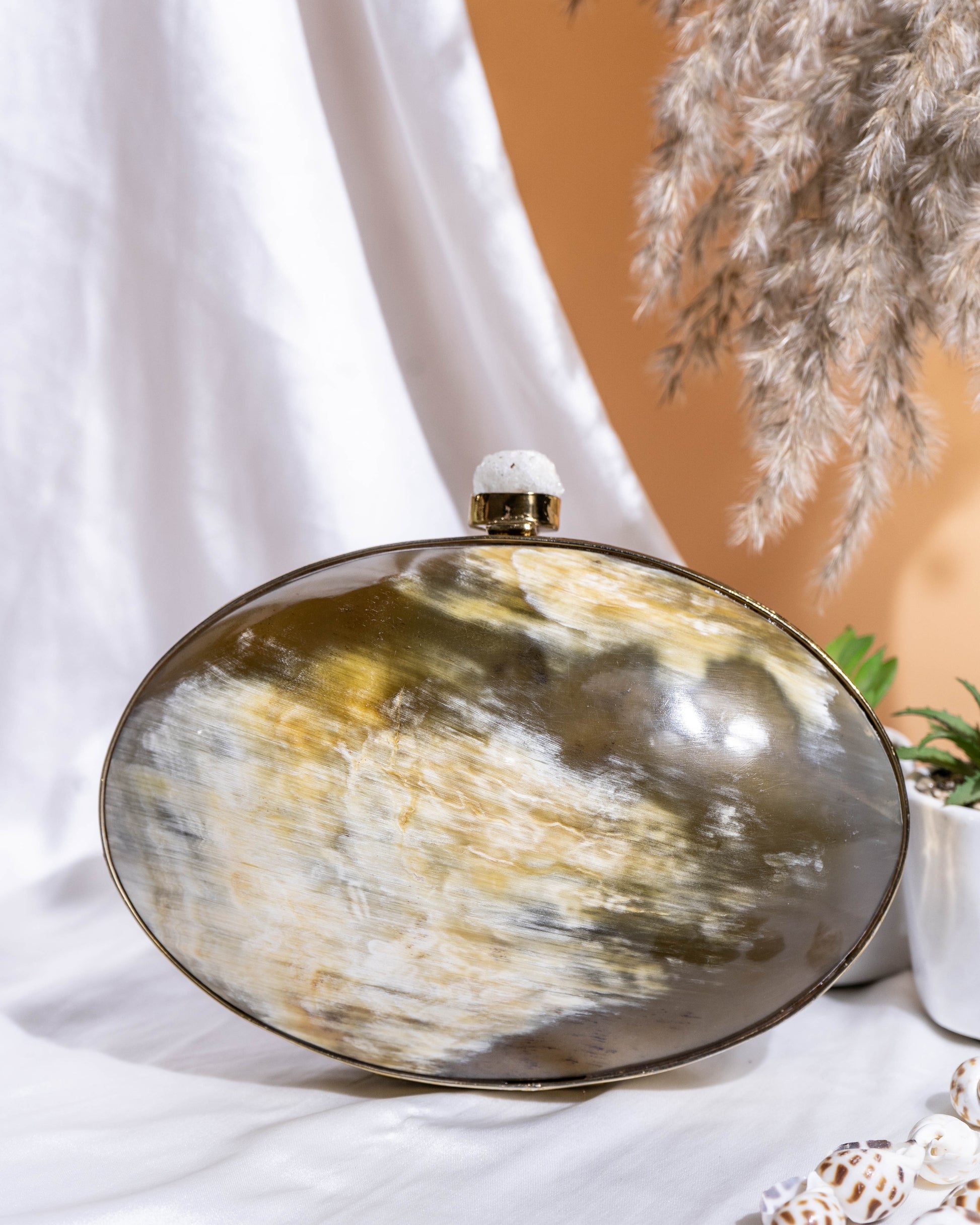 Celestia Marble Luxe Clutch
