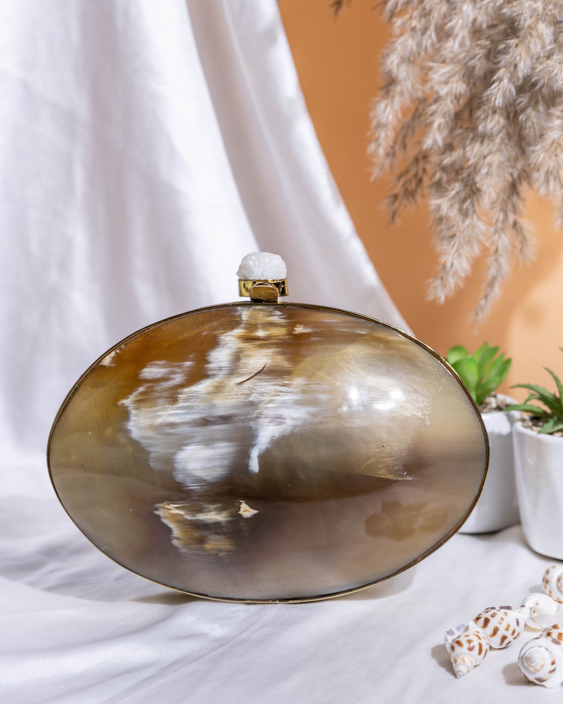 Celestia Marble Luxe Clutch