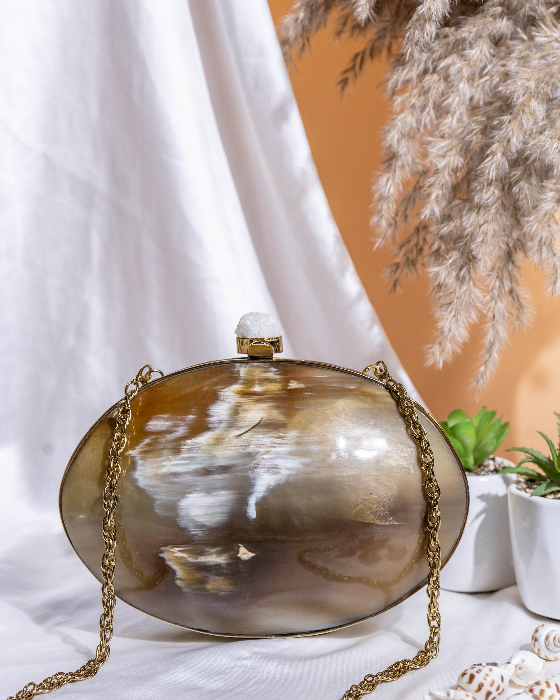 Celestia Marble Luxe Clutch