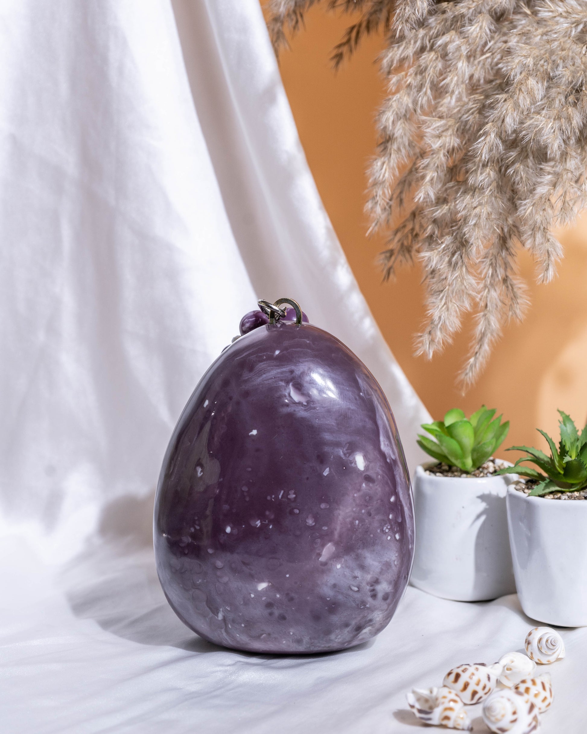 Noir Pebble Orb Clutch