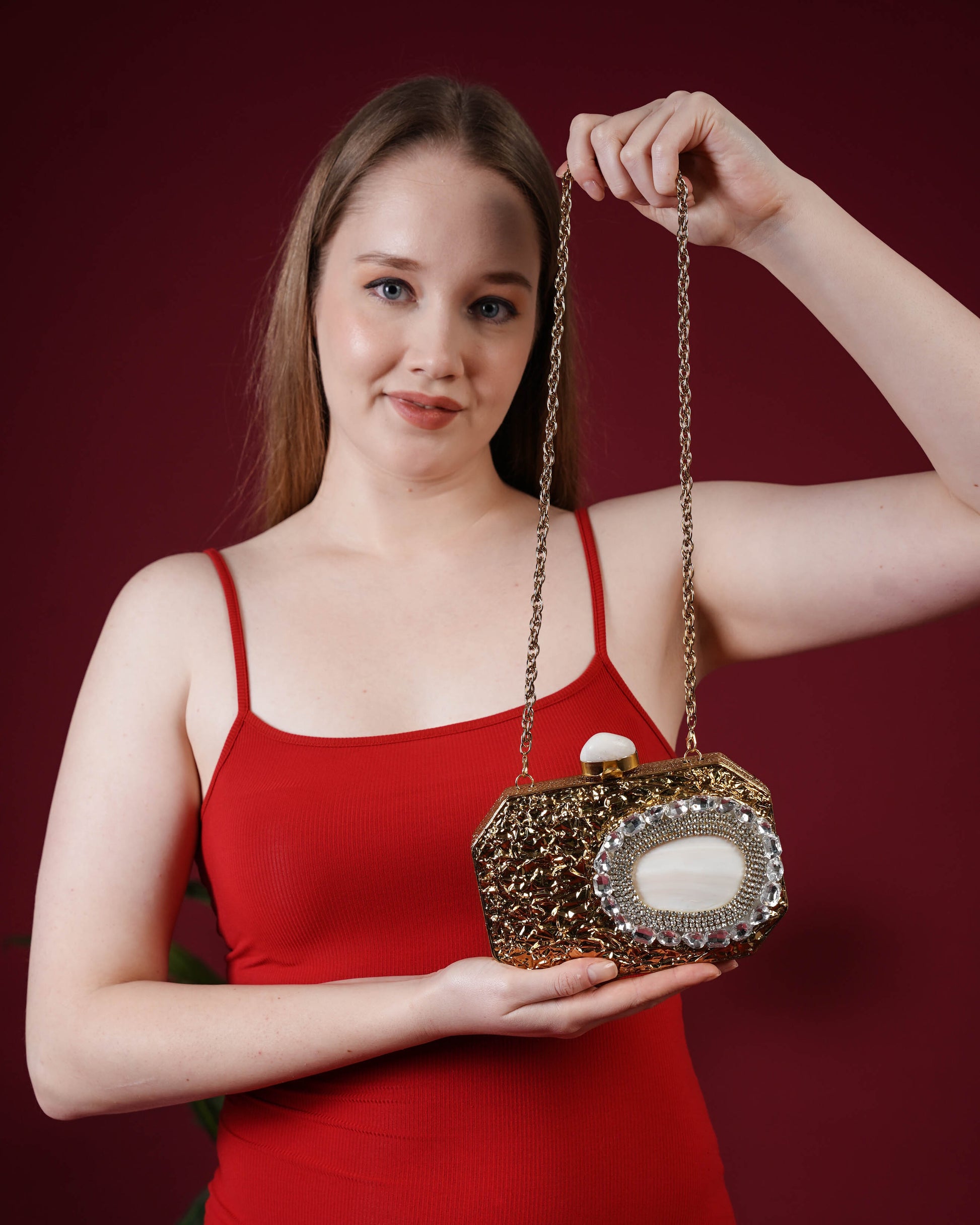 Celestial Aura Oval Clutch