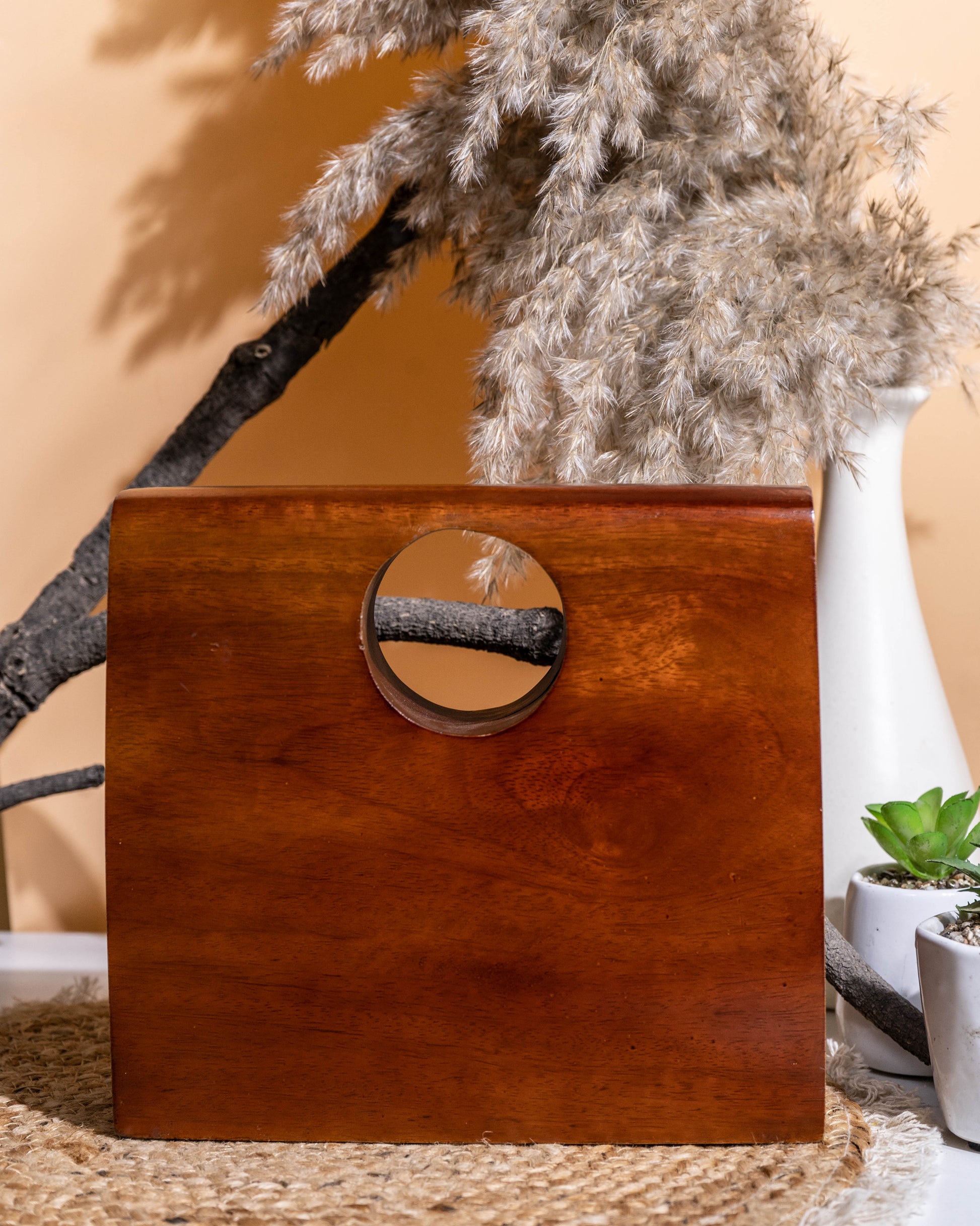 Solstice Wooden Hand Clutch