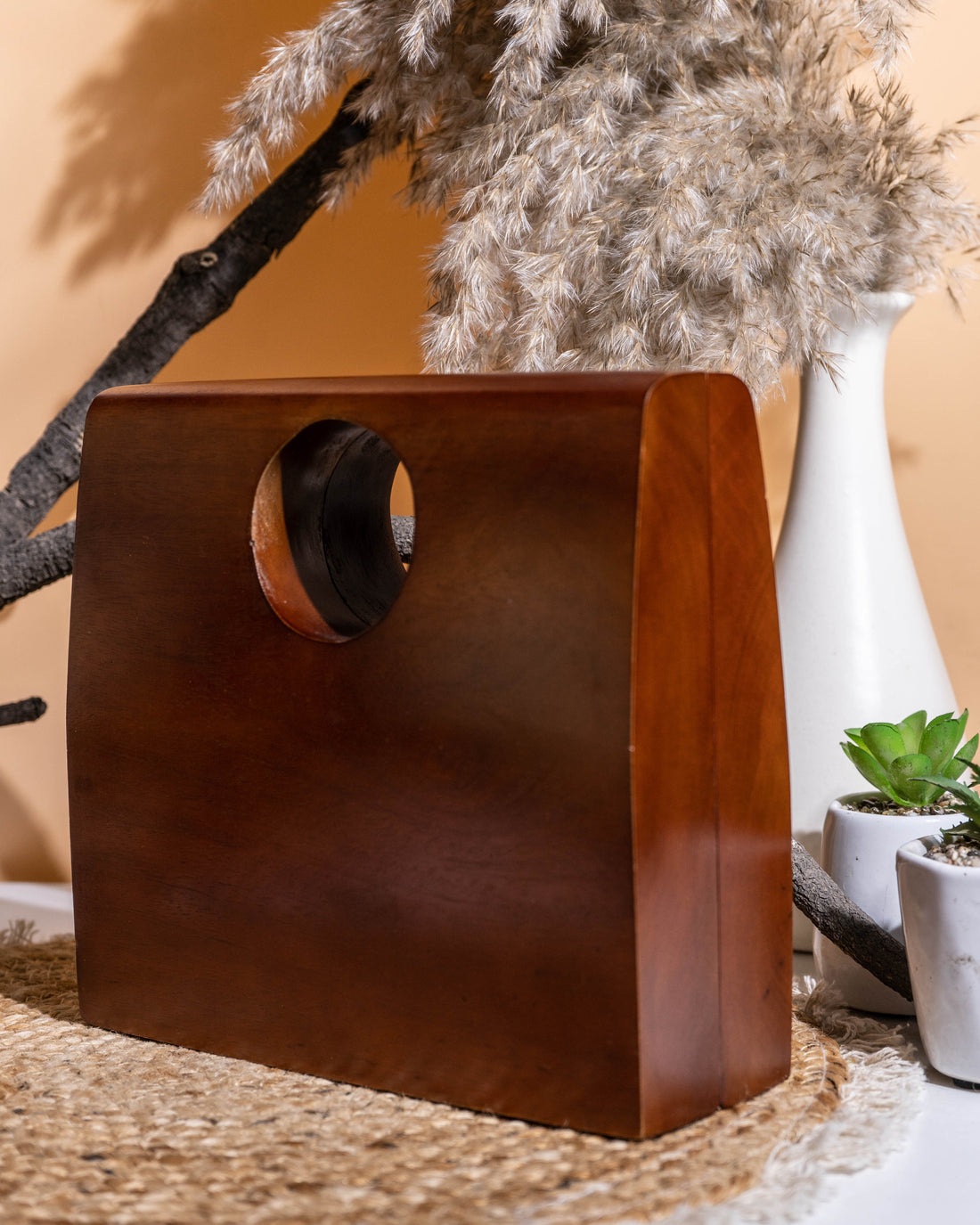 Solstice Wooden Hand Clutch