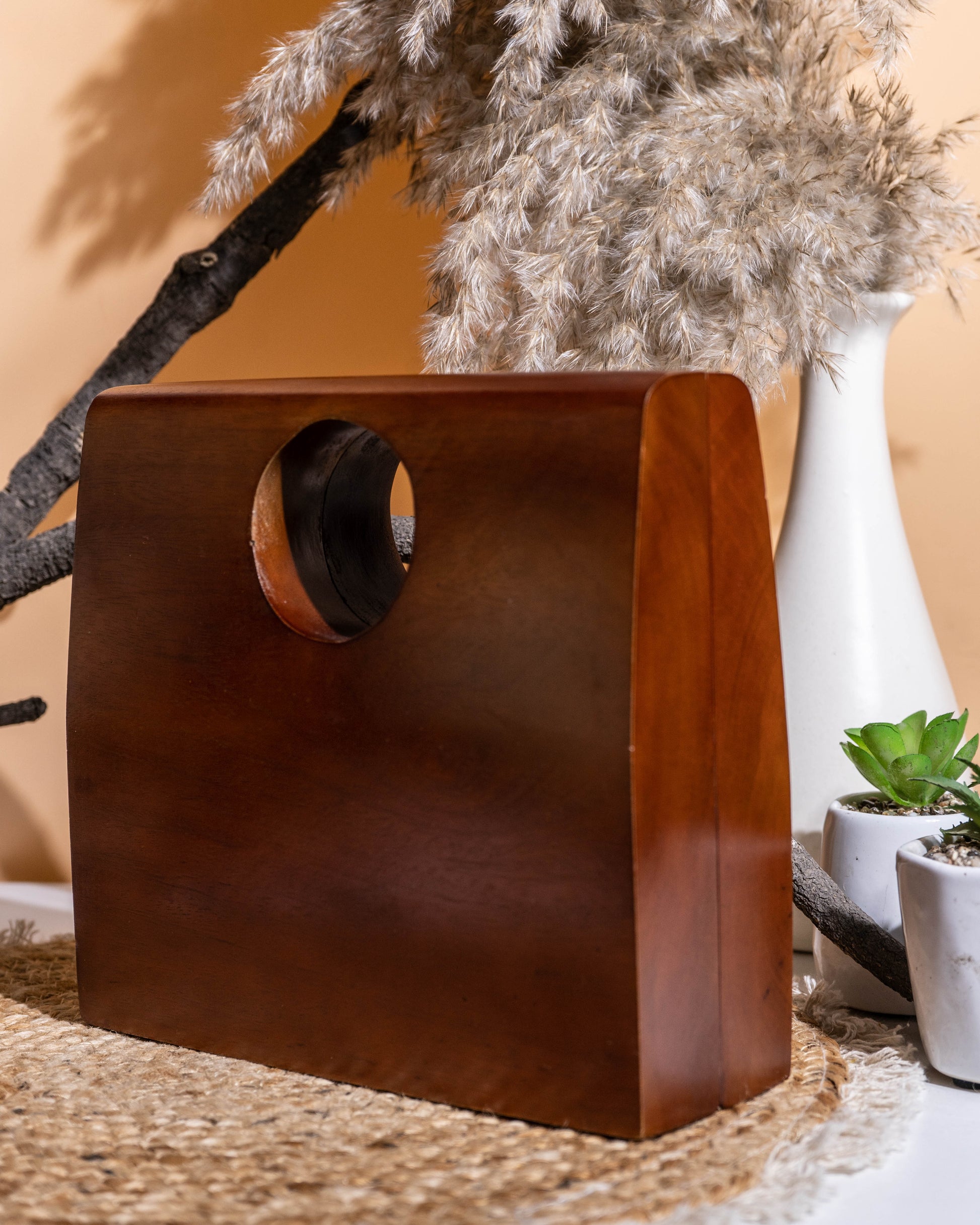 Solstice Wooden Hand Clutch