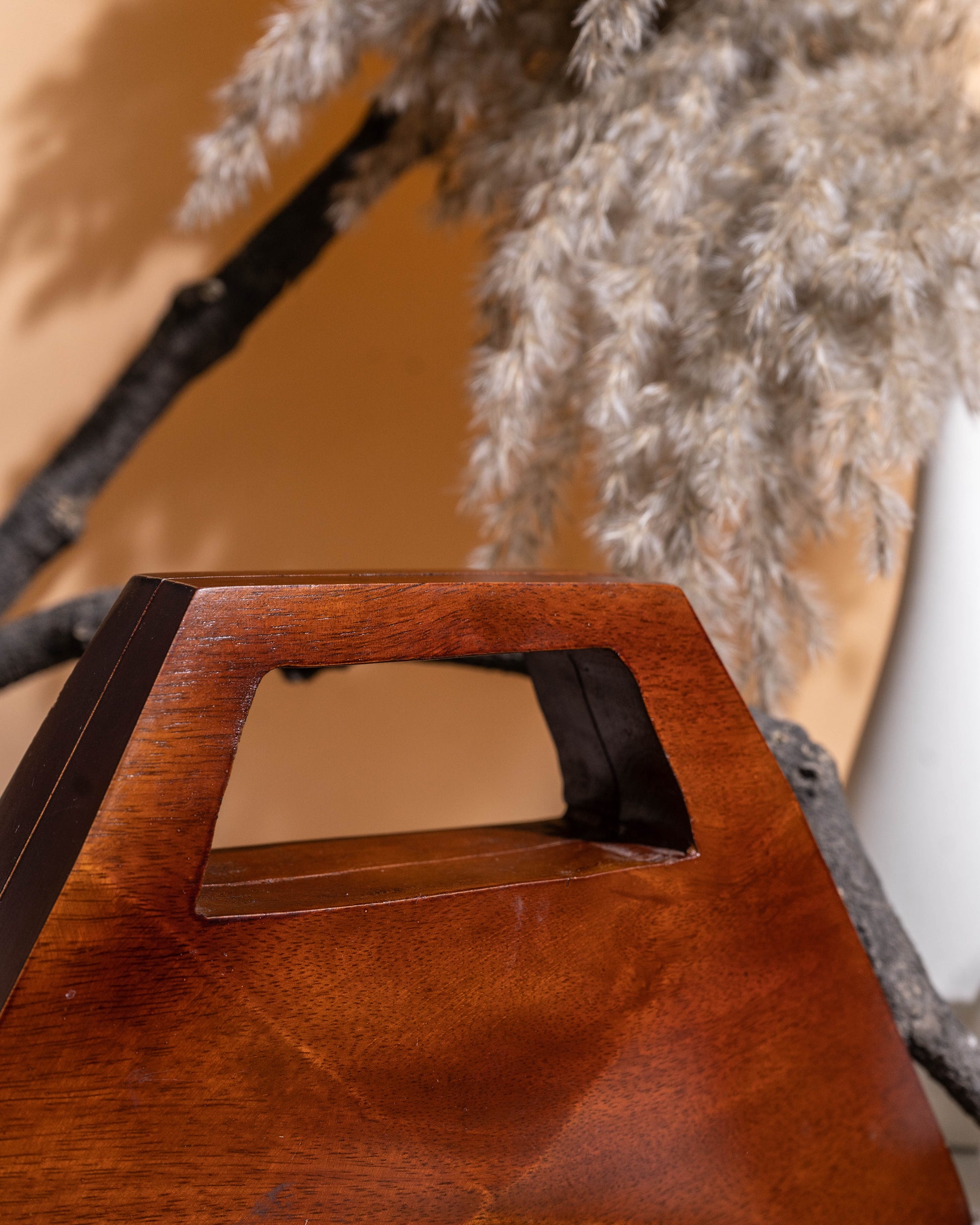 Aranya Trapeze Wooden Clutch