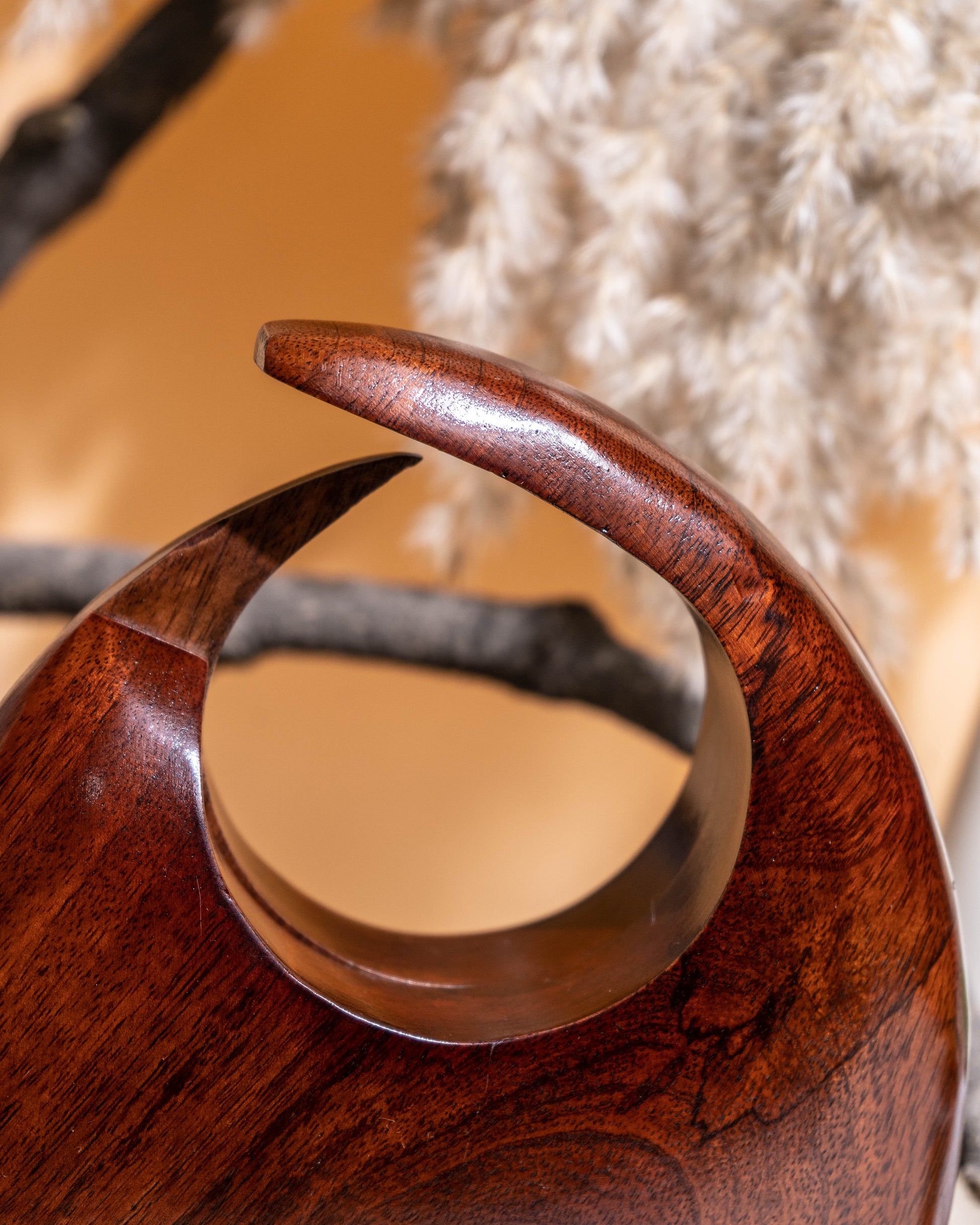Gaia Crescent Wooden Clutch