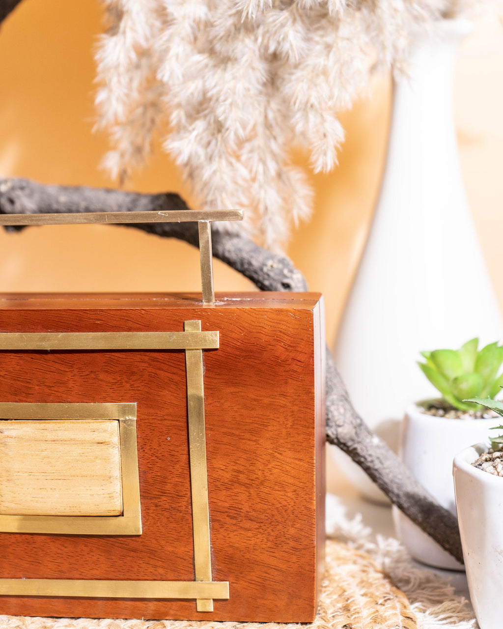 Sienna Frame Wooden Clutch