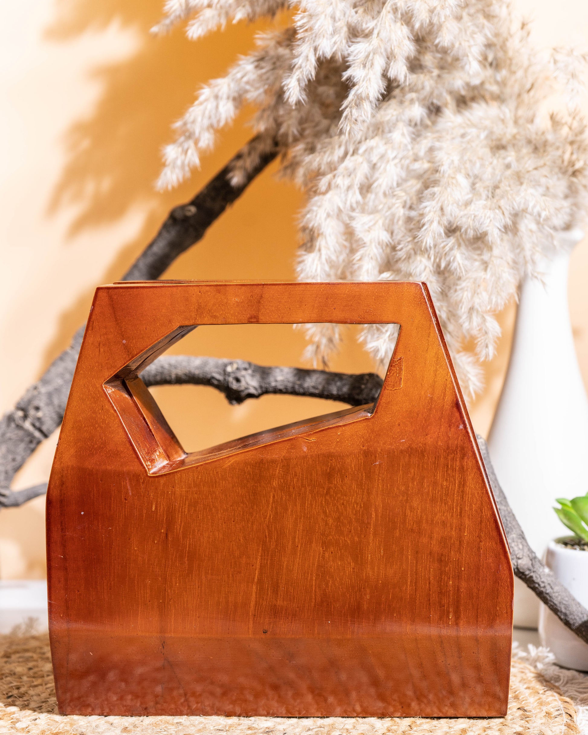 Koya Prism Wooden Clutch