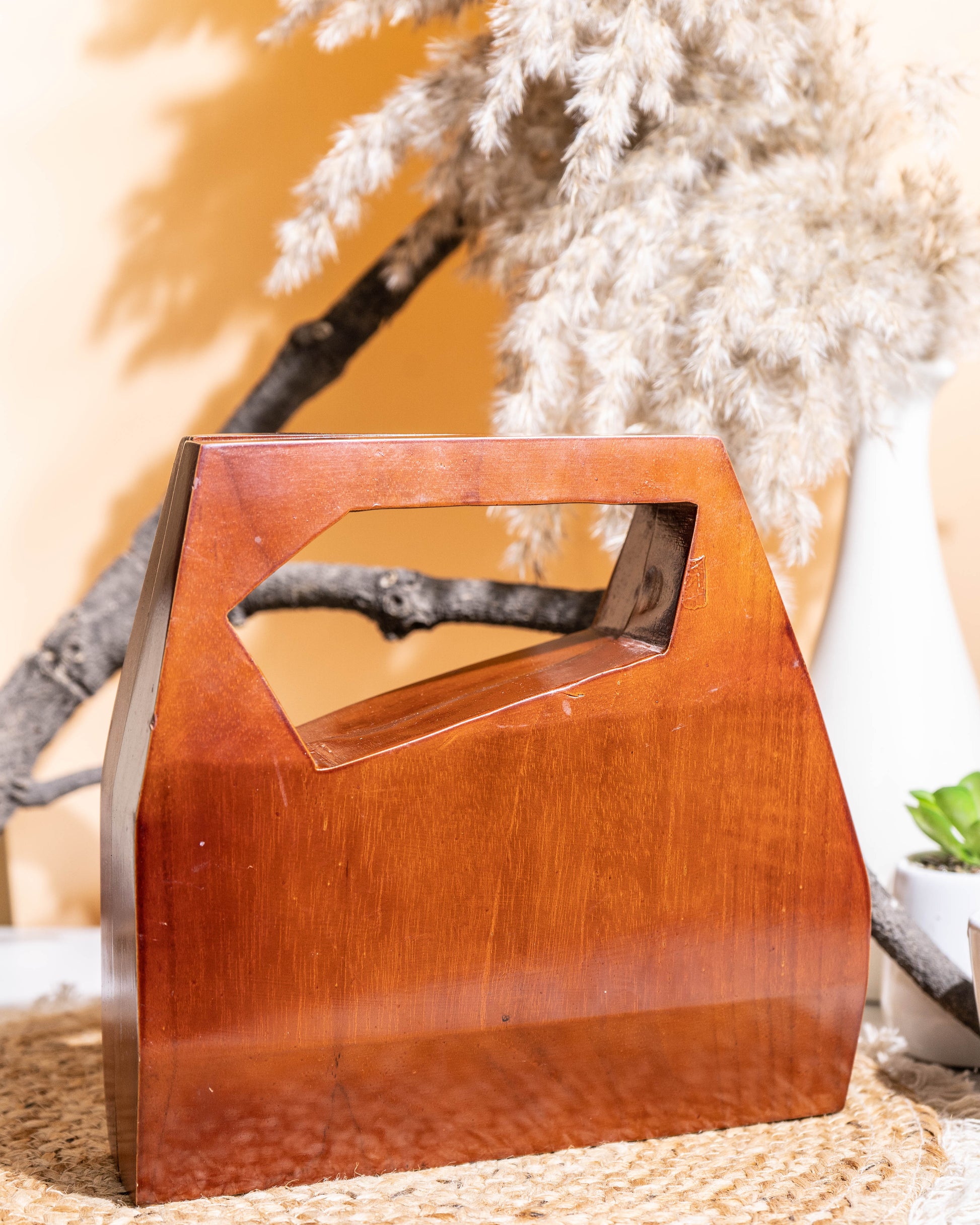Koya Prism Wooden Clutch