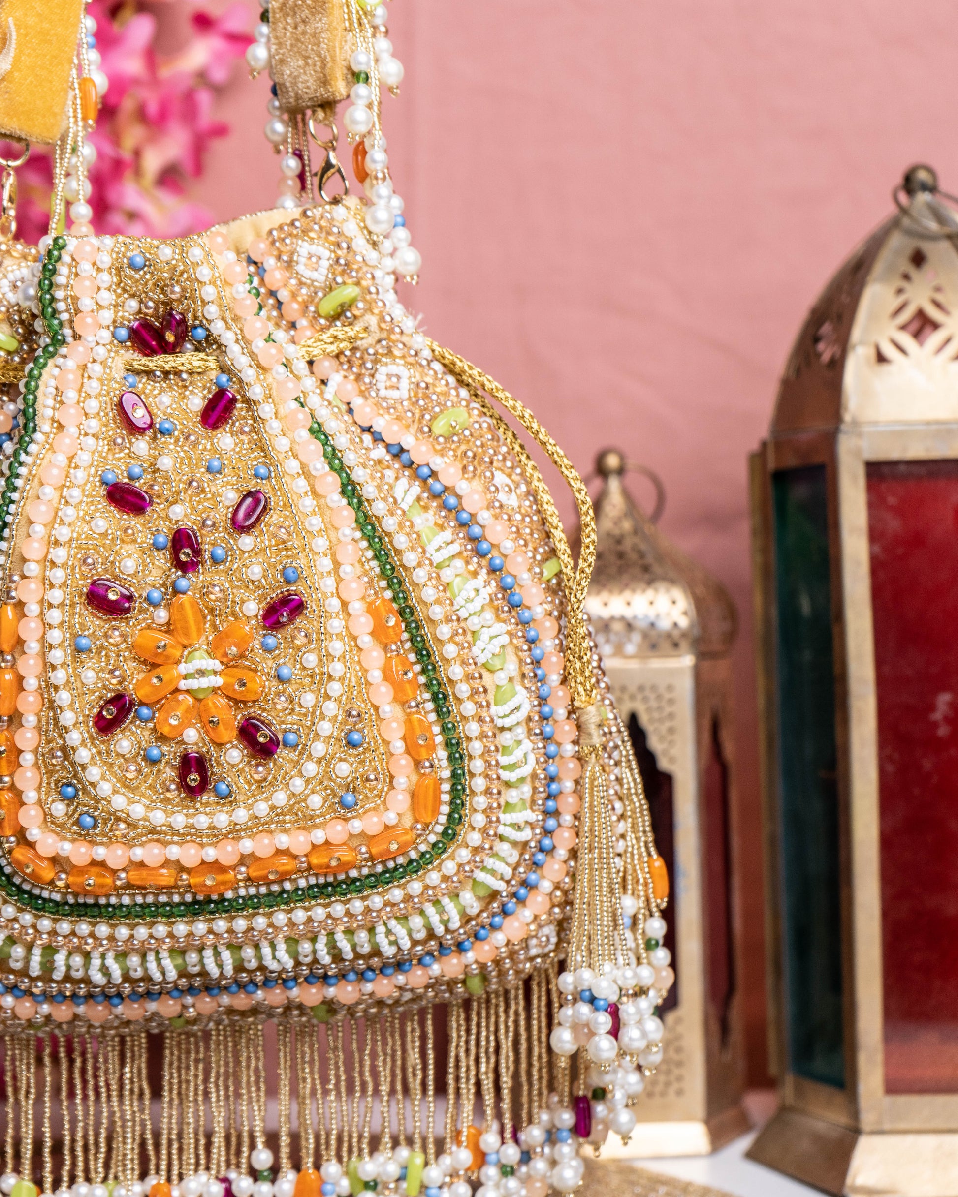 Amber Shahi – Handcrafted Royal Velvet Potli Bag